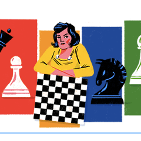 Google honored Woman's World Chess Champion Lyudmila Rudenko on her 114th birthday.