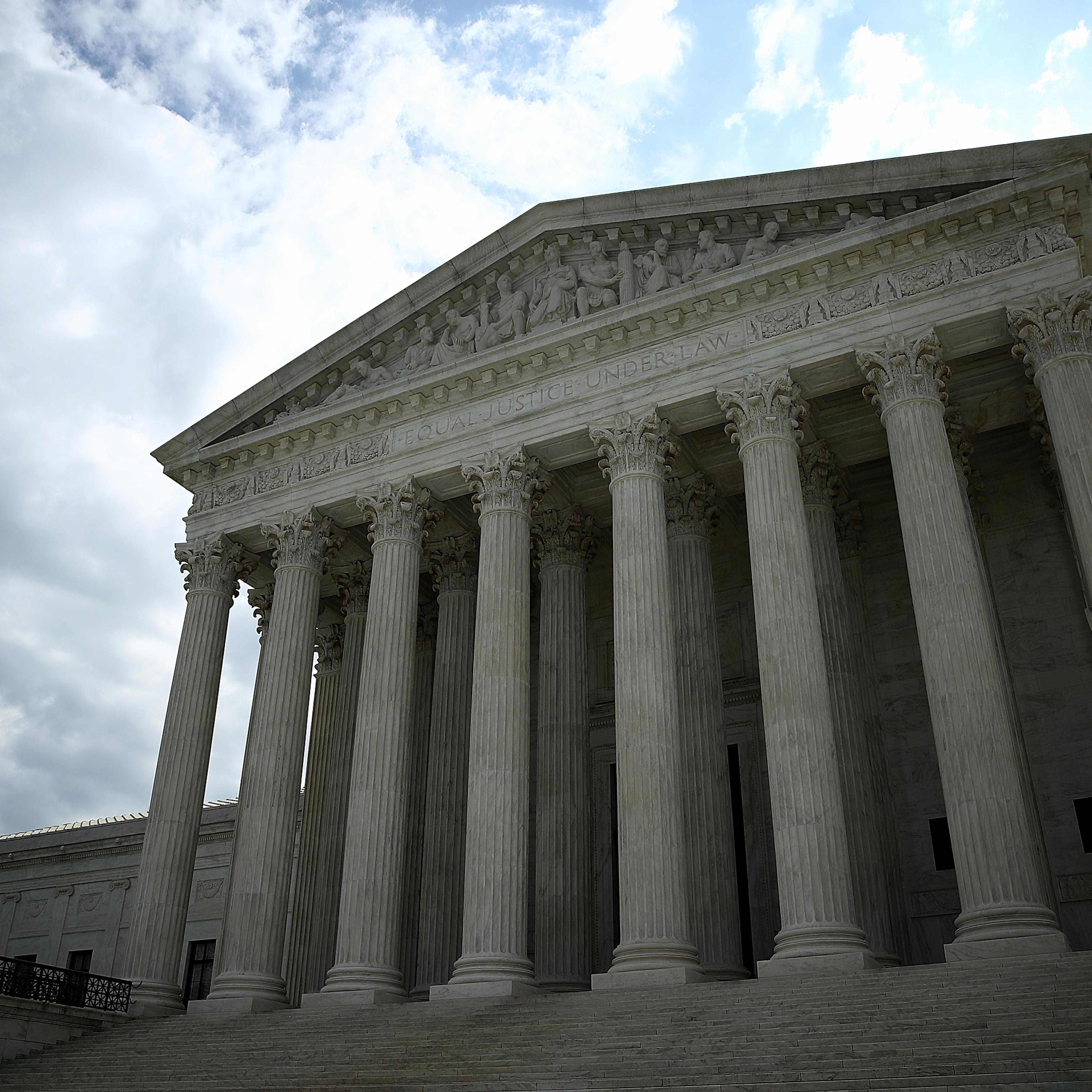 The U.S. Supreme Court is shown as the court meets to issue decisions May 23, 2016 in Washington, DC.