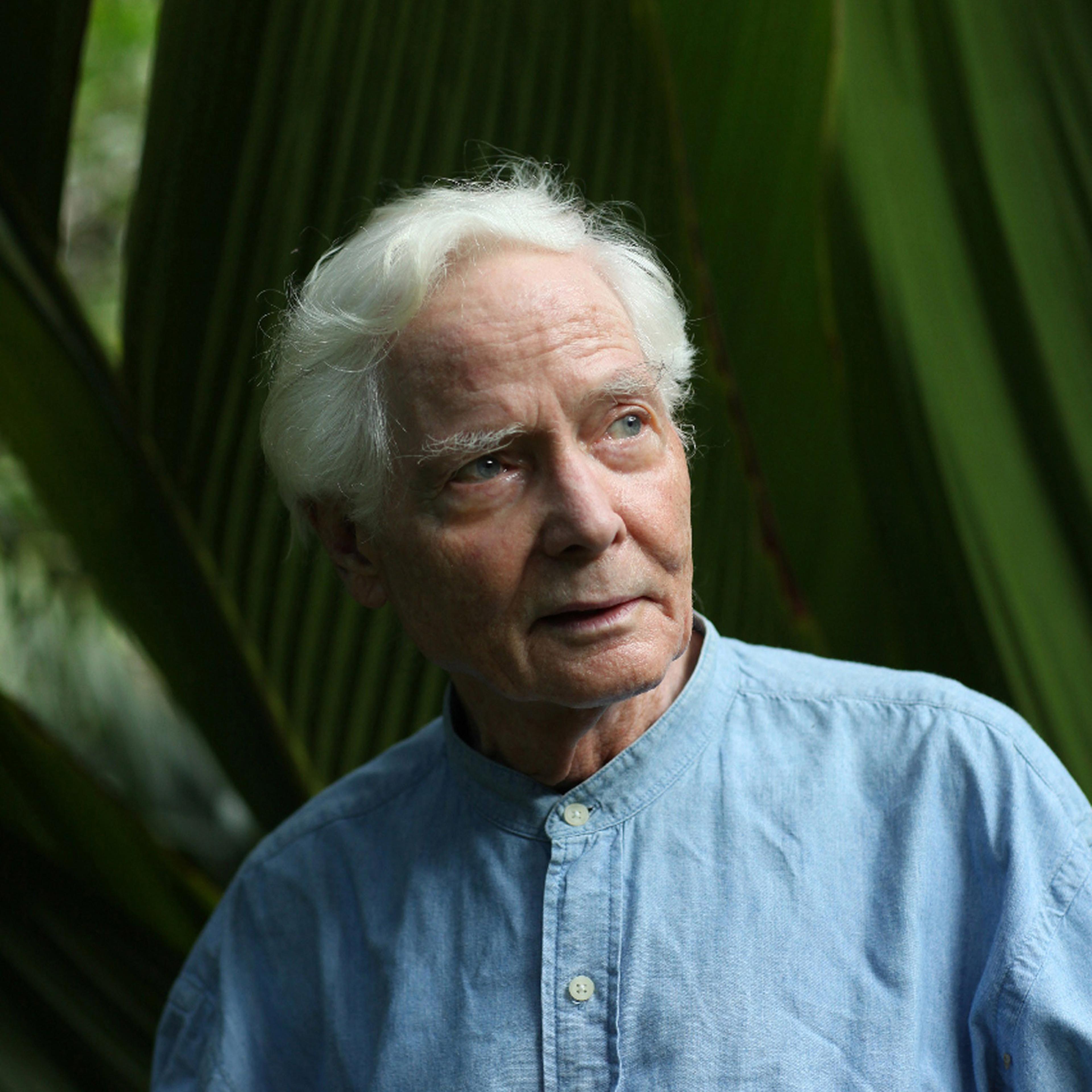 Merwin at his home, a palm-tree preserve in Hawaii, in 2010