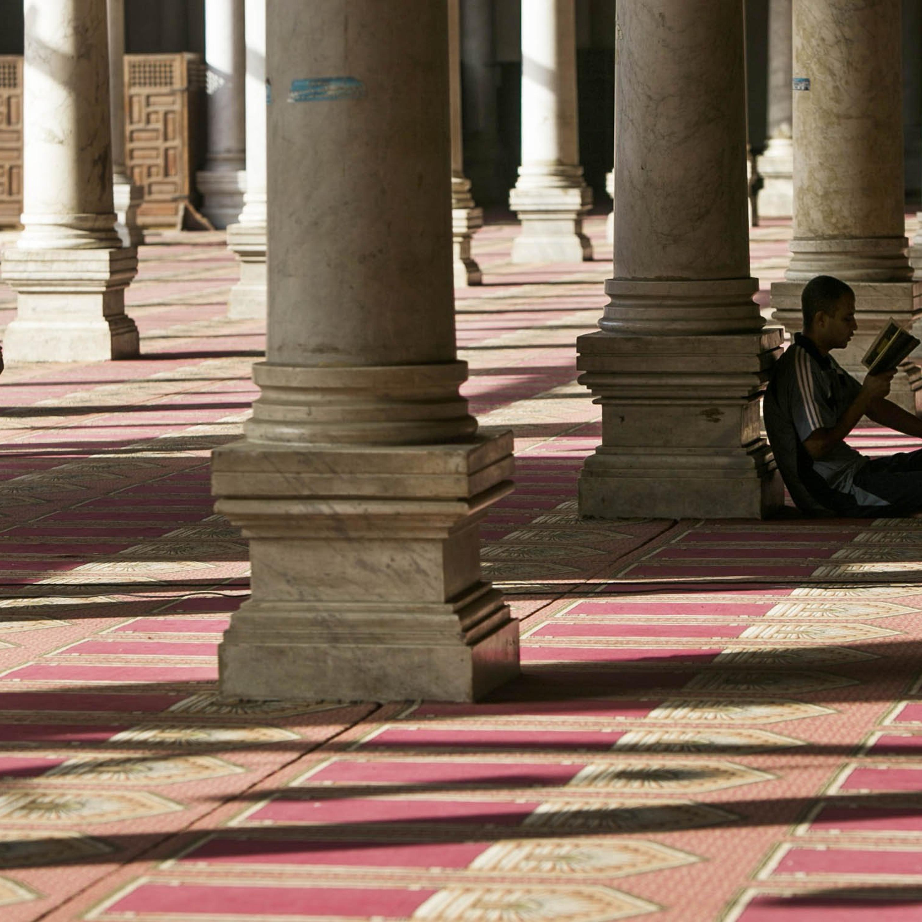 Egyptian children have fun inside a mosque during their fasting hours in a Ramadan afternoon in Cairo June 23, 2014.