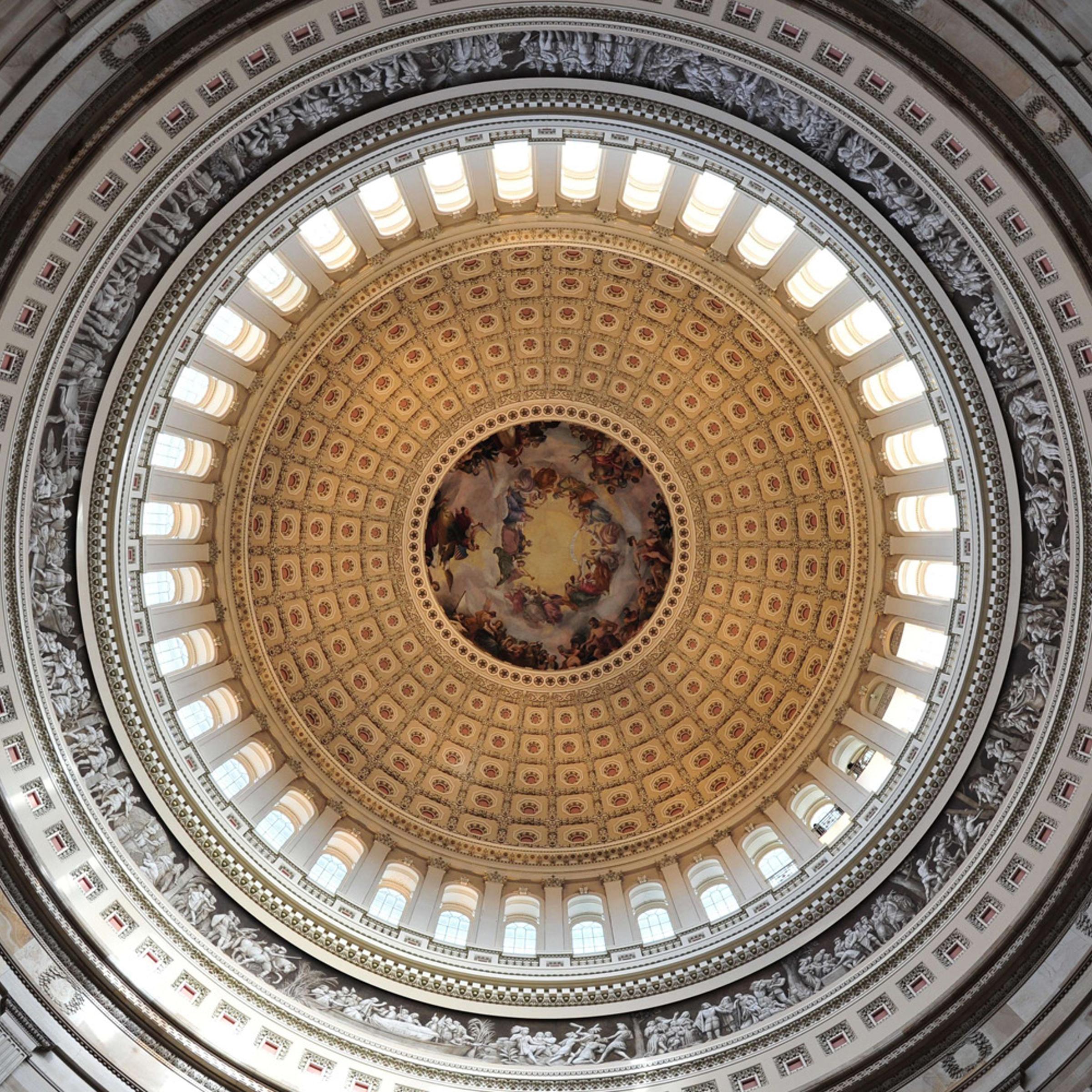 Dec. 19, 2013 A view looking up from the Rotunda of the U.S. Capitol before a tour of the dome in Washington, DC.