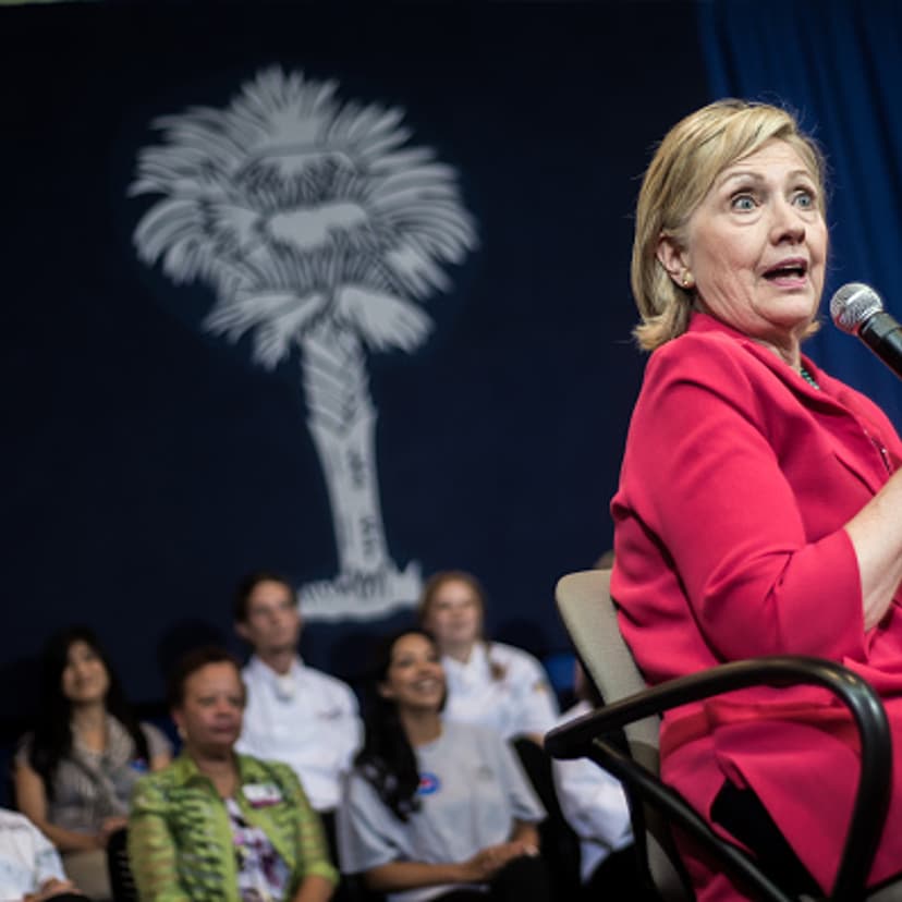 Democratic Presidential candidate and former U.S. Secretary of the State Hillary Clinton holds a forum at Greenville Technical College on July 23, 2015 in Greenville, South Carolina.