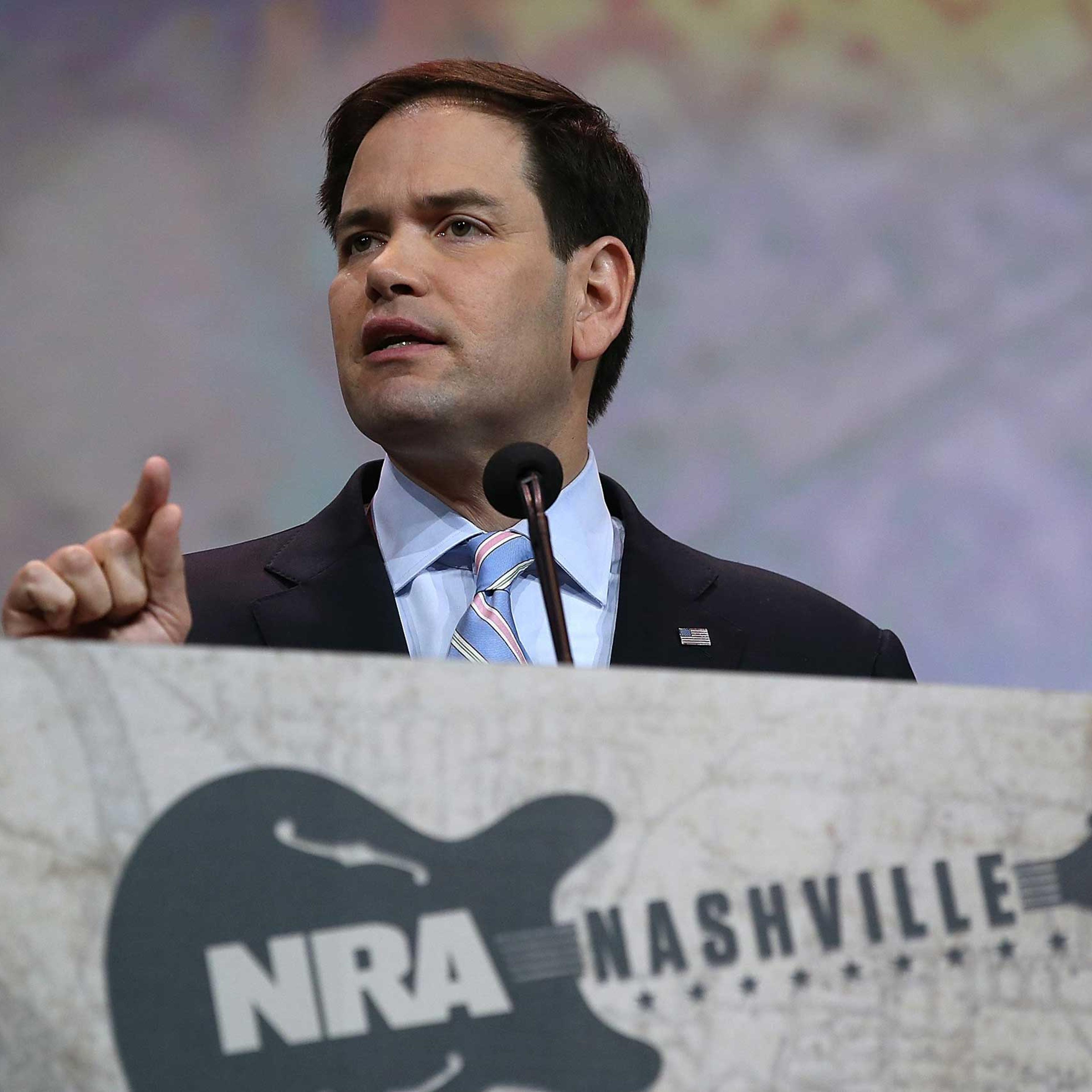 Sen. Marco Rubio speaks during the NRA-ILA Leadership Forum at the 2015 NRA Annual Meeting in Nashville on Apr. 10, 2015.