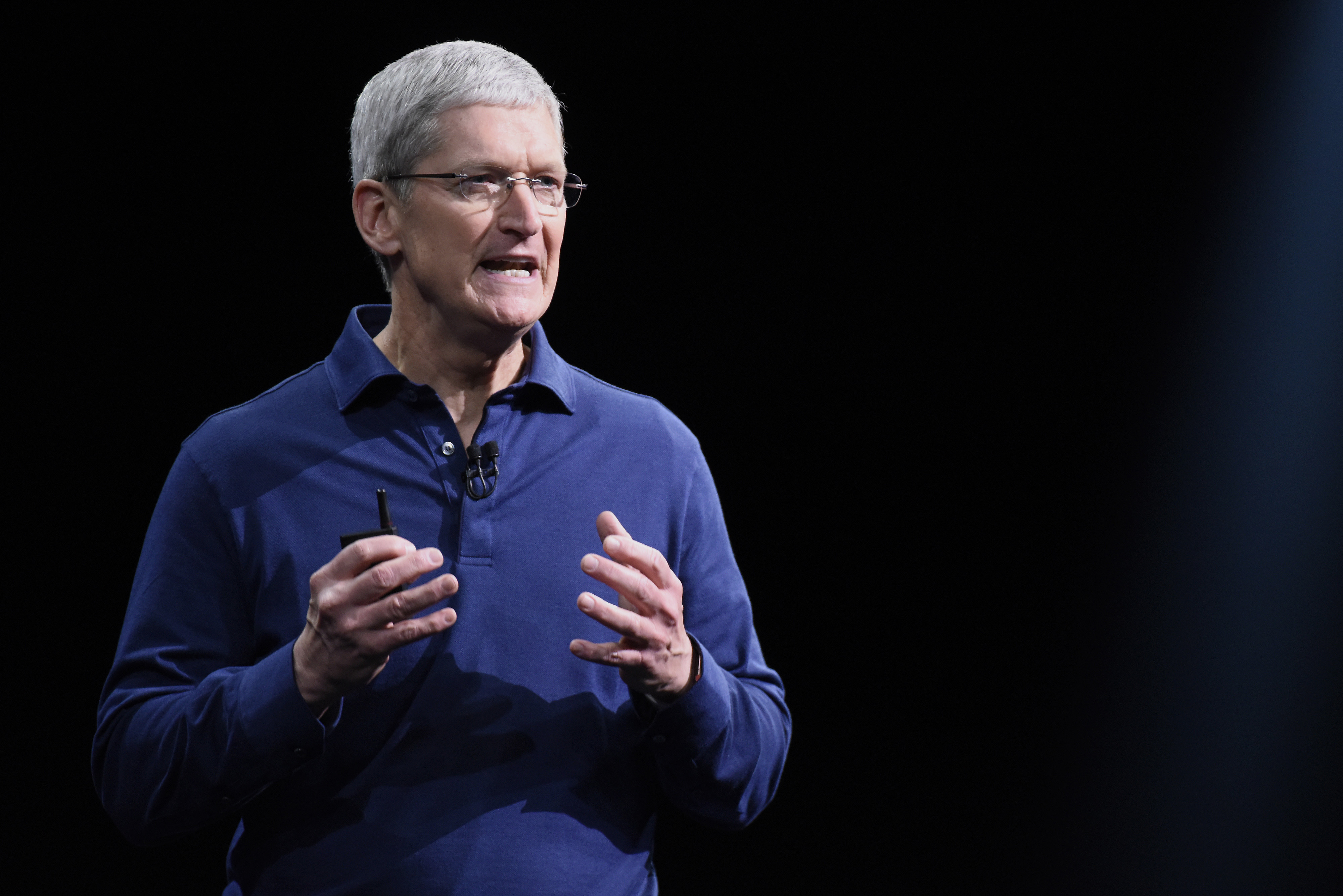 Tim Cook, chief executive officer of Apple Inc., speaks during the Apple World Wide Developers Conference (WWDC) in San Francisco, California, U.S., on Monday, June 8, 2015.
