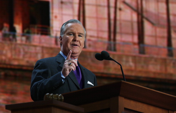 TAMPA, FL - AUGUST 28:  Tampa, FL Mayor Bob Buckhorn speaks during the Republican National Convention at the Tampa Bay Times Forum on August 28, 2012 in Tampa, Florida. Today is the first full session of the RNC after the start was delayed due to Tropica