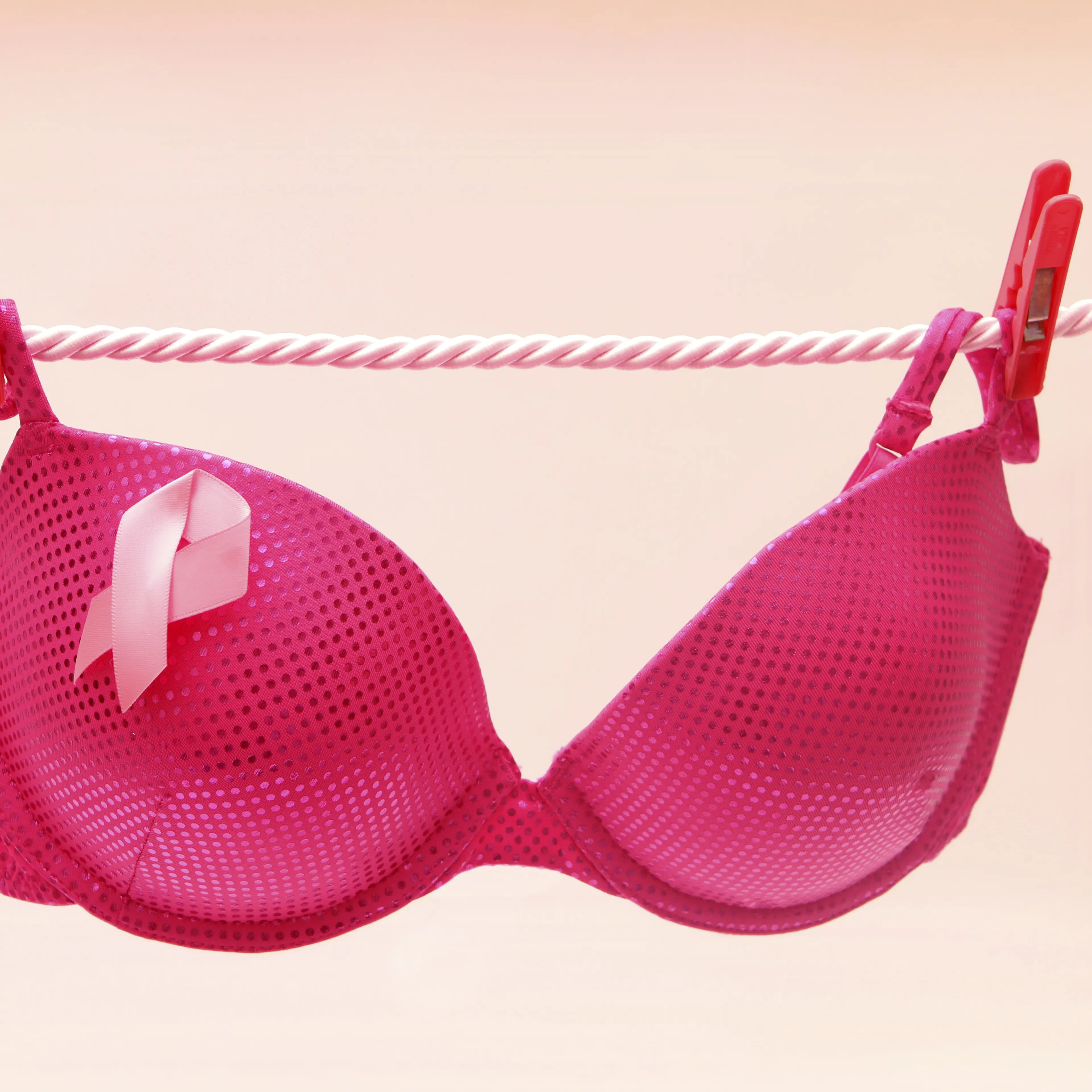 Bra with Breast Cancer ribbon