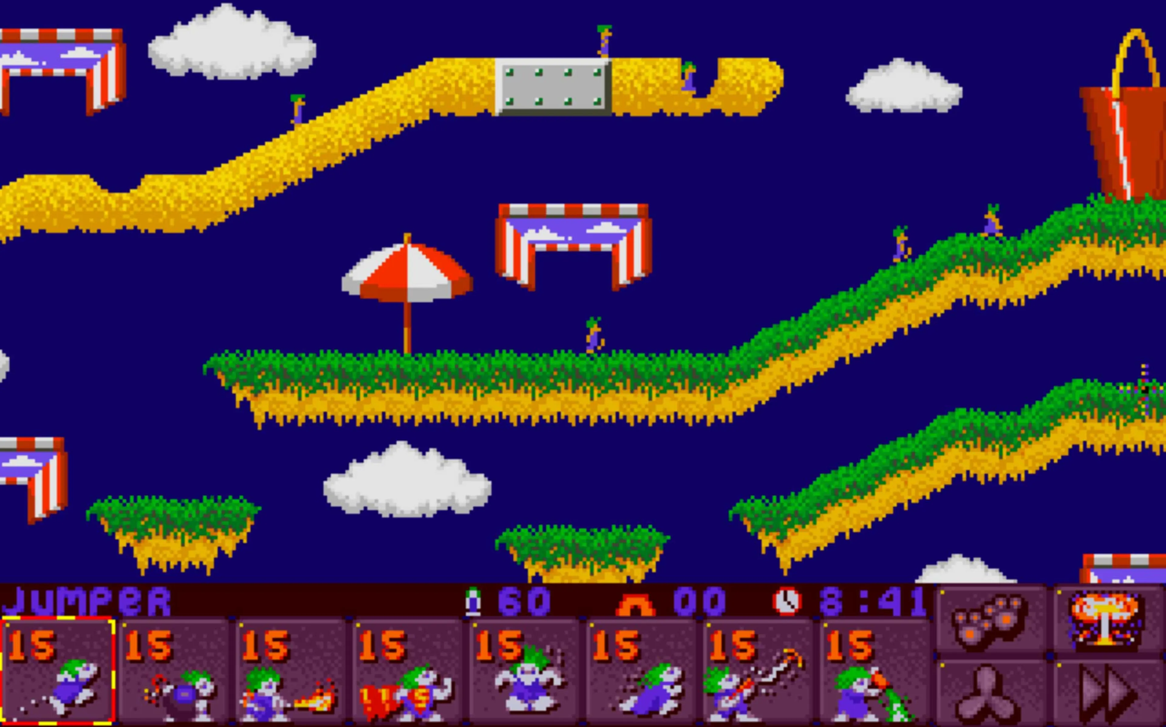 Lemmings 2 - The Tribes (1993) A cute puzzler, the object of this game is to lead the little rodents to safety, using lemmings’ specialized digging, blasting, and building skills to navigate the landscape of each level.