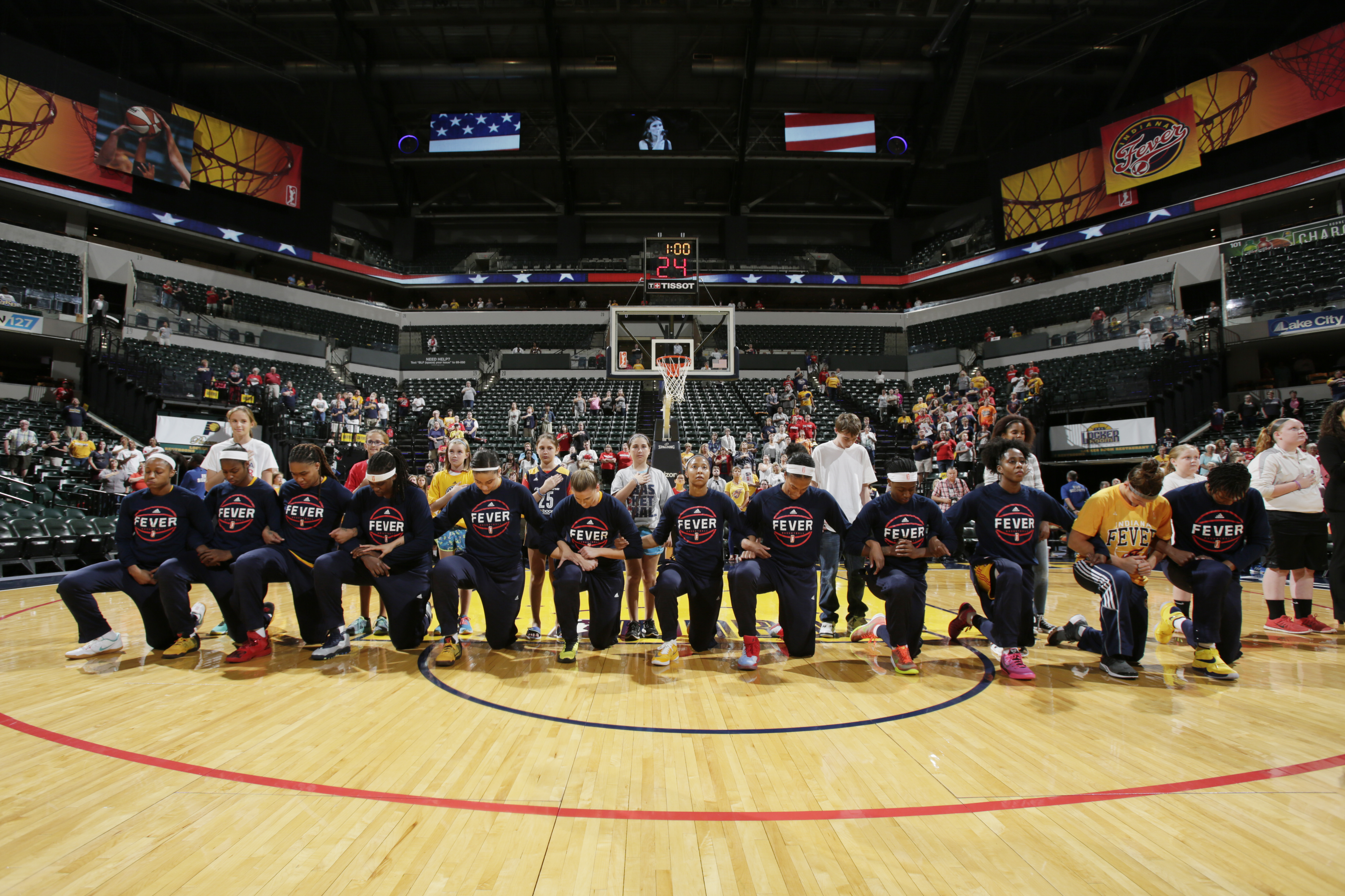 indiana fever kneel national anthem protest