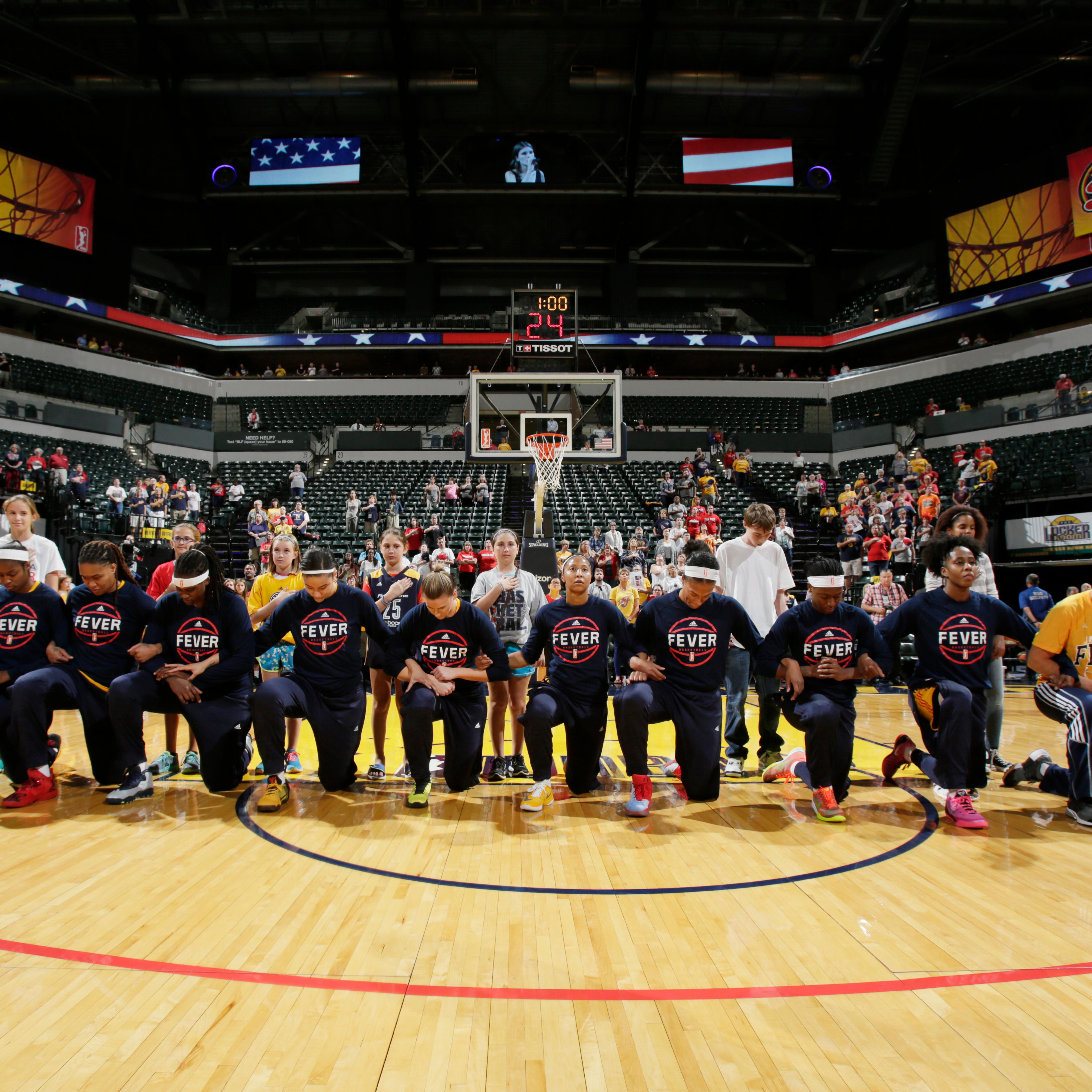indiana fever kneel national anthem protest