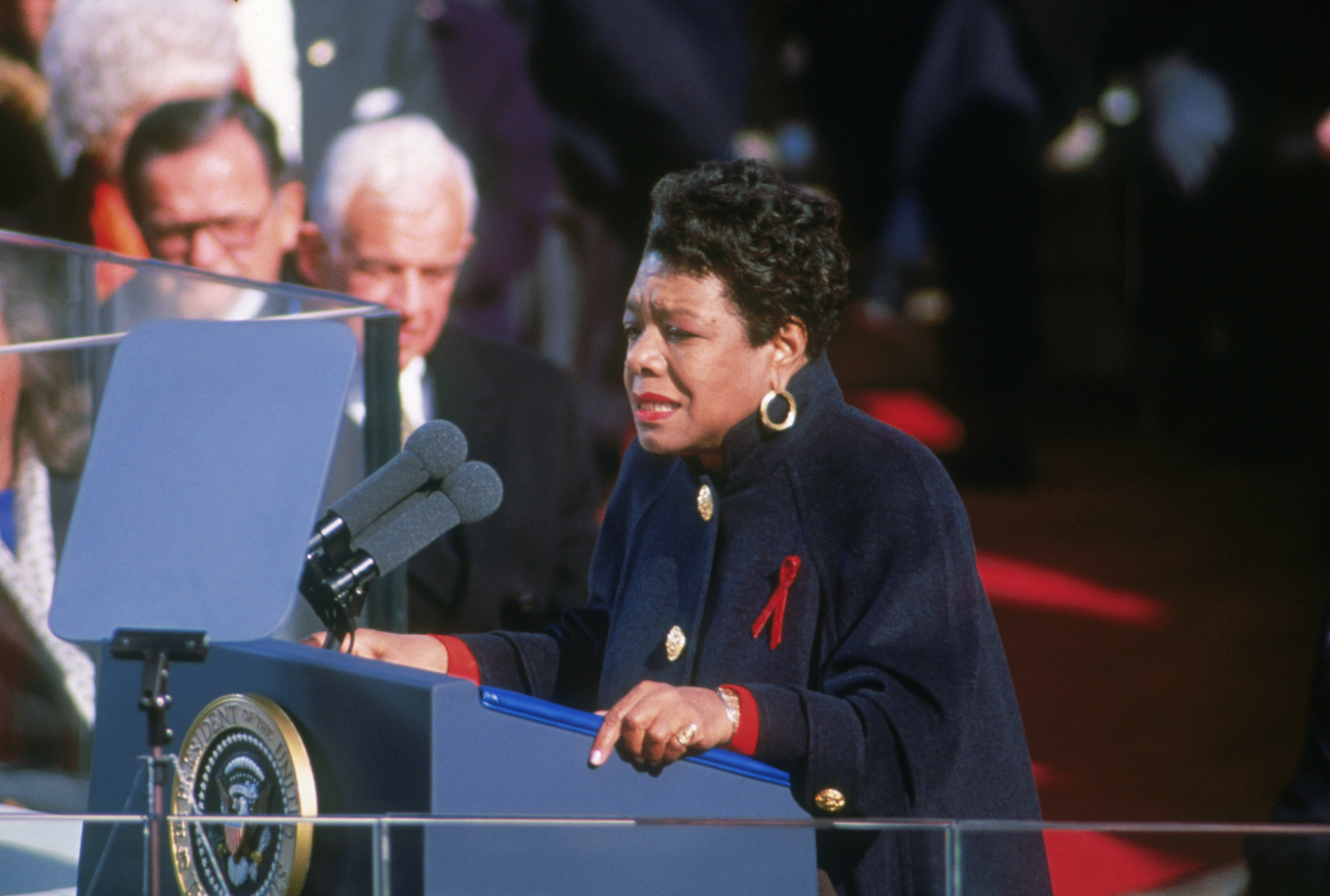 Angelou At Inauguration