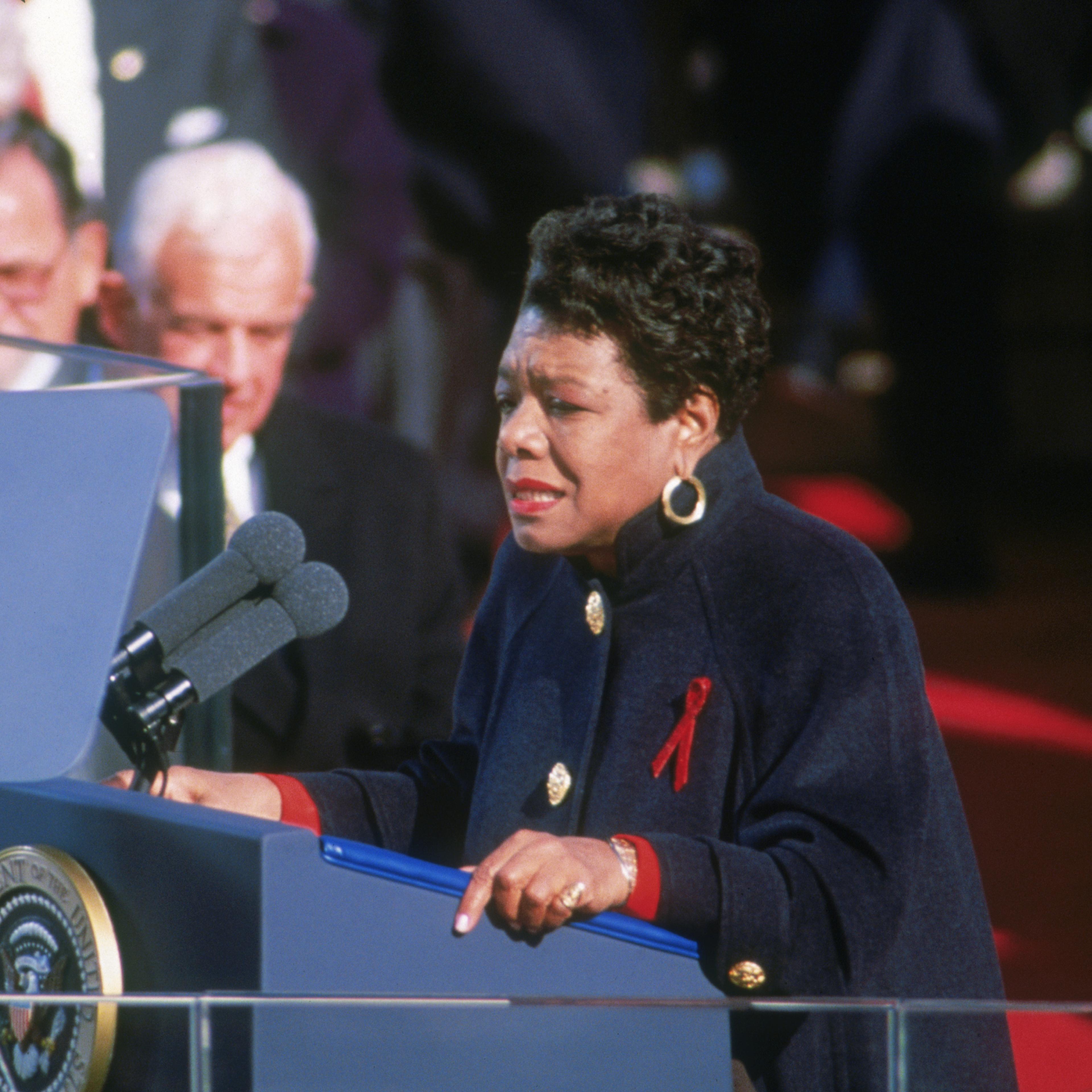 Angelou At Inauguration