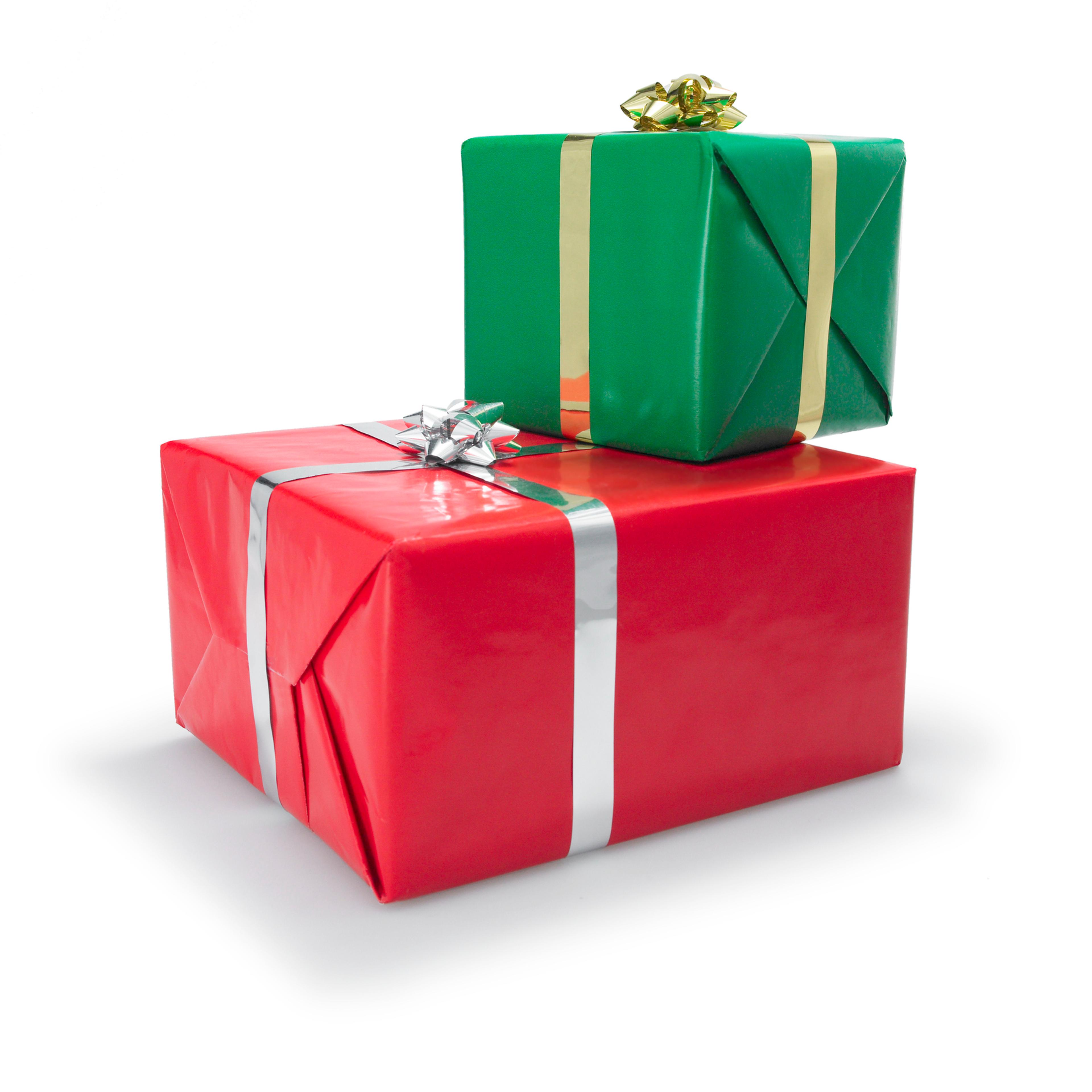 Christmas gift boxes, close-up