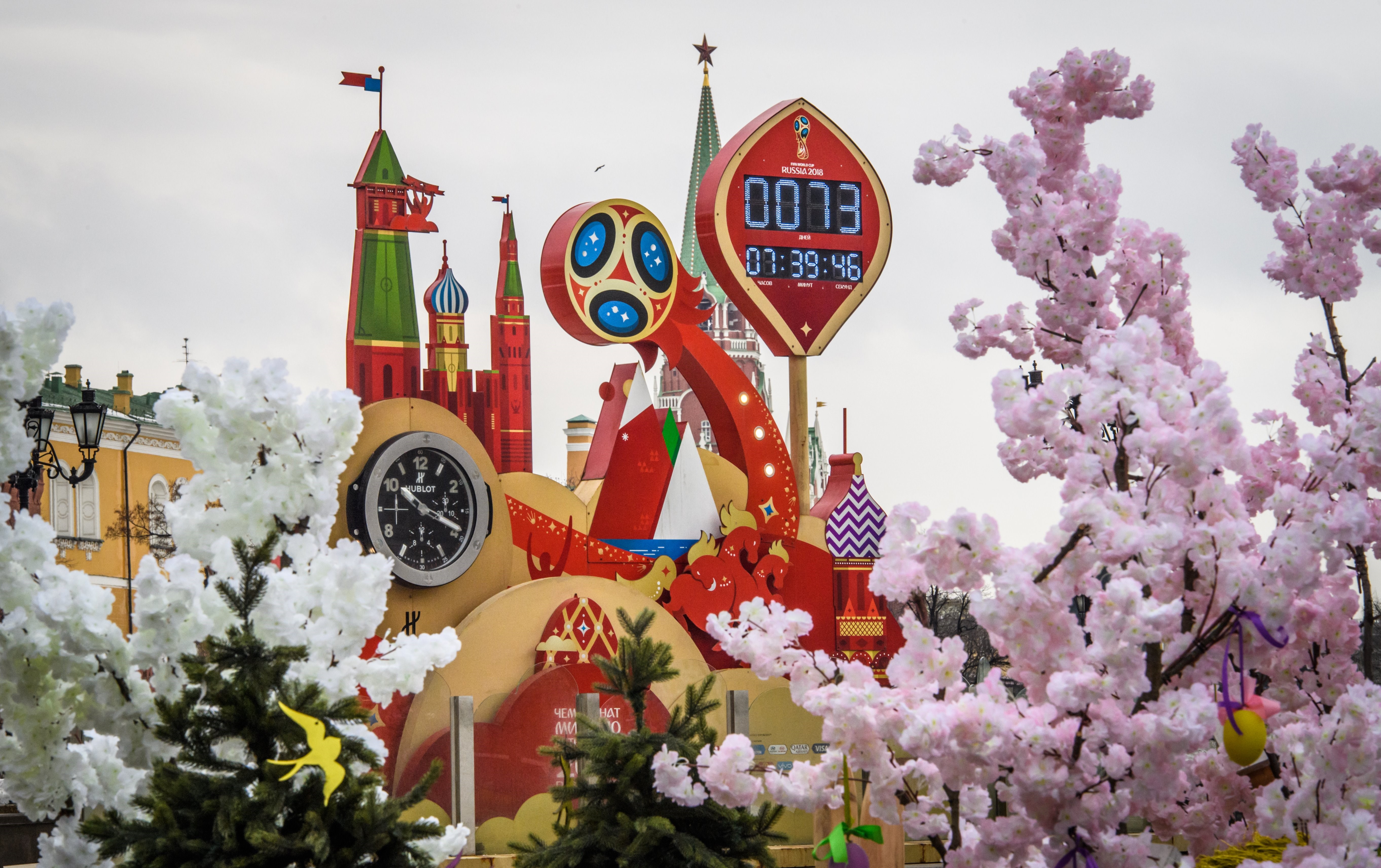 Official countdown clock of the 2018 FIFA World Cup