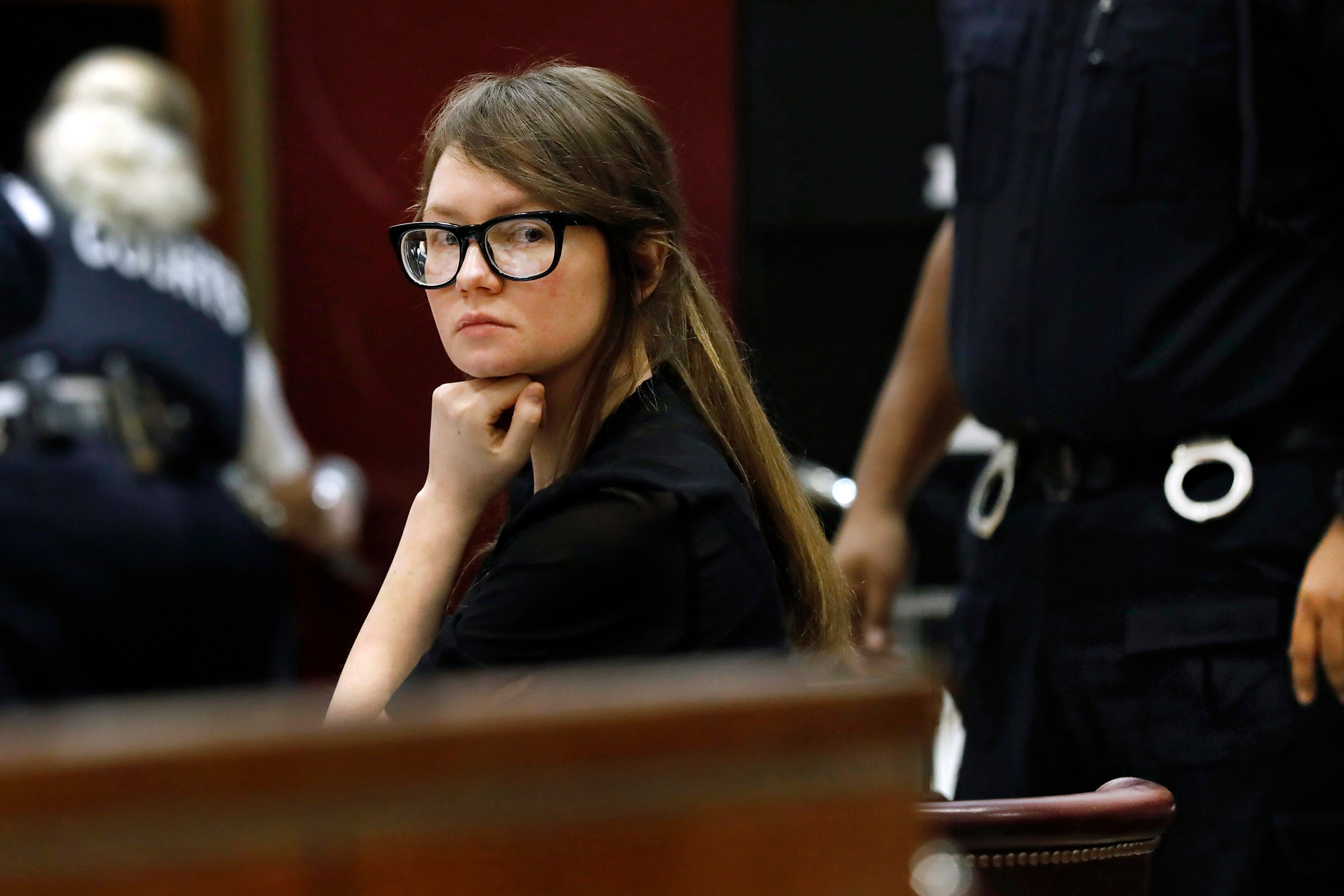 Anna Sorokin sits at the defense table during jury deliberations in her trial at New York State Supreme Court, April 25, 2019.