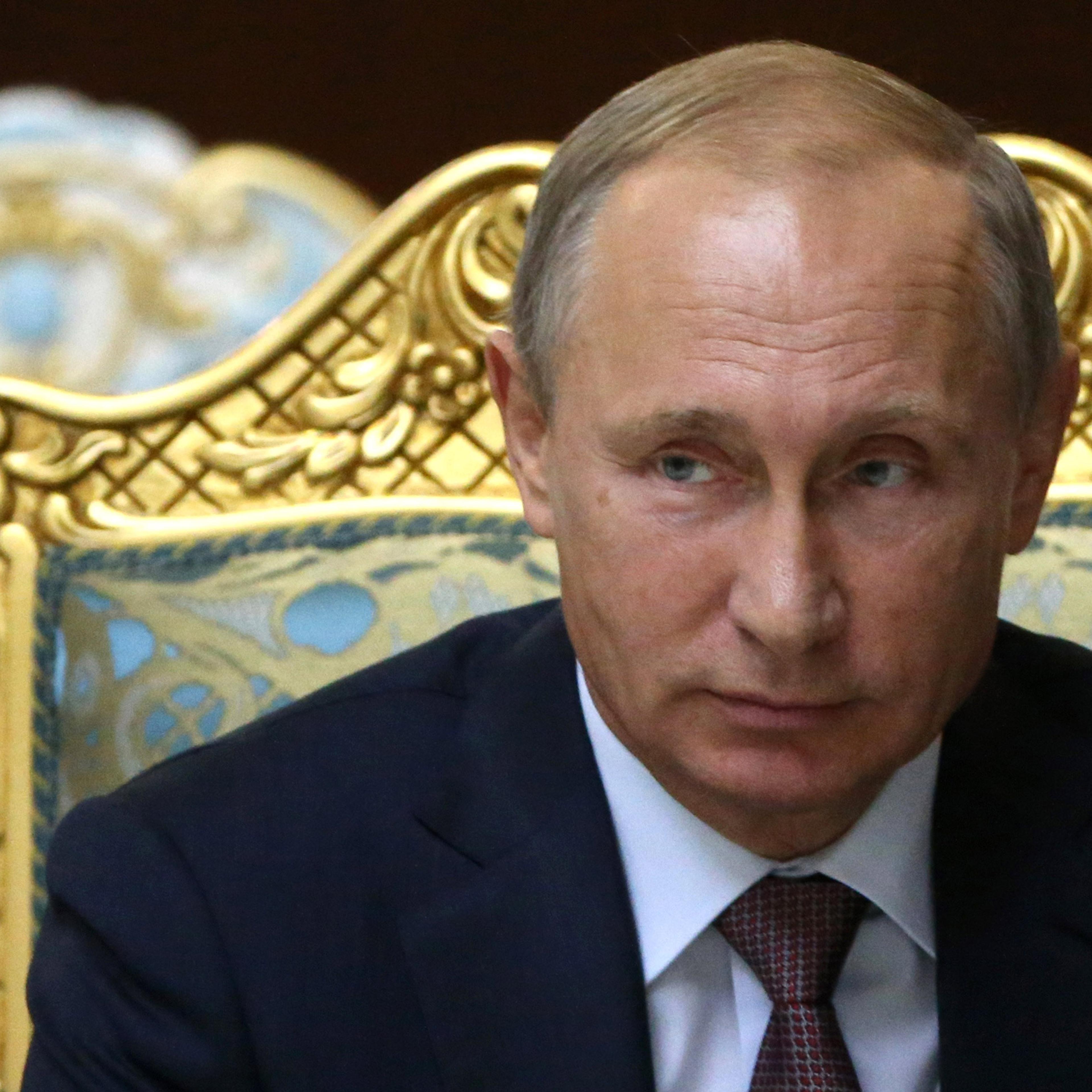 DUSHANBE, TAJIKISTAN- SEPTEMBER 15: Russian President Vladimir Putin speeches during the Collective Security Treaty Organisation (CSTO) in Dushanbe, Tajikistan, September,15,2015. Putin said at a meeting of a Moscow-dominated security alliance of ex-Sovi