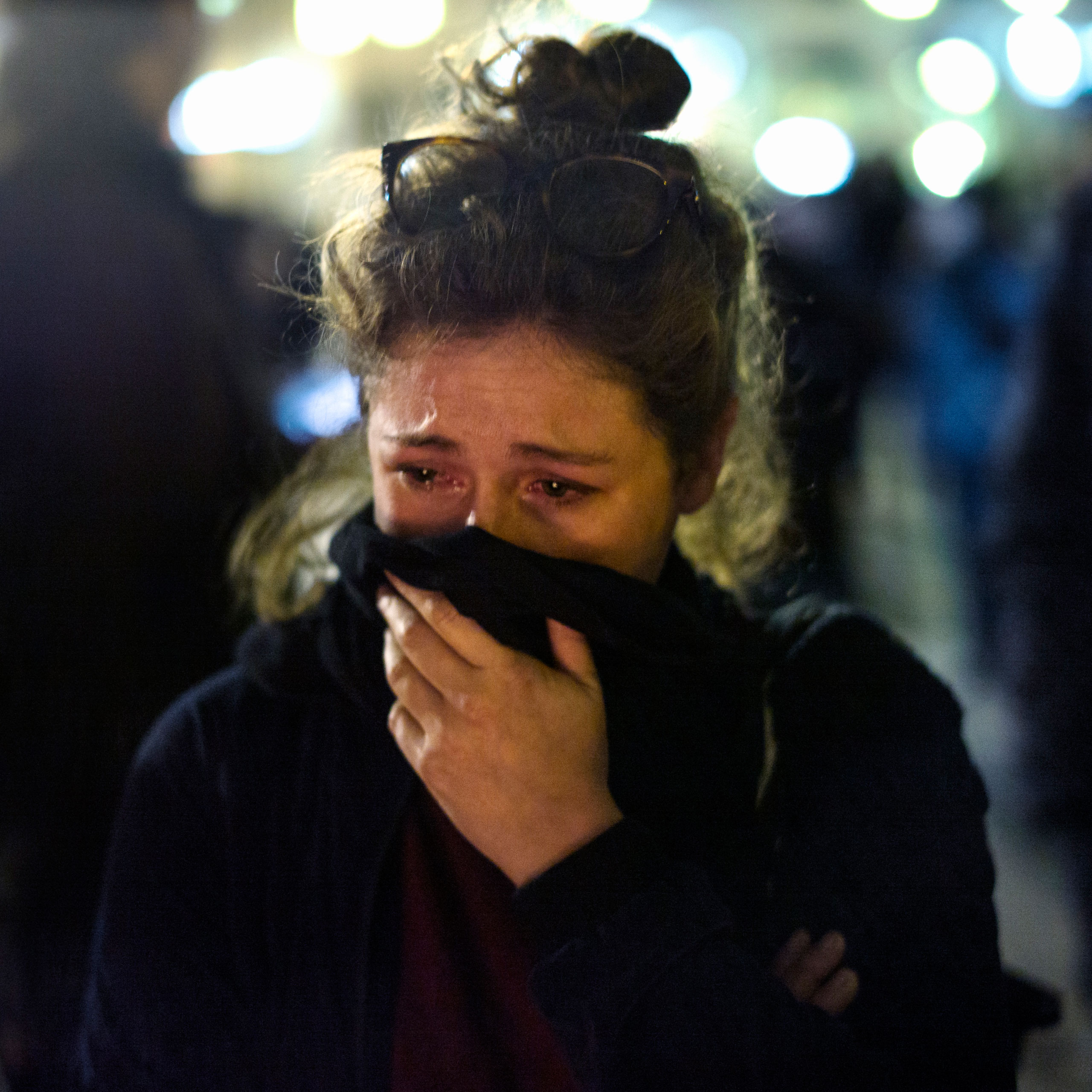 Paris Mourners on Place de la Republique