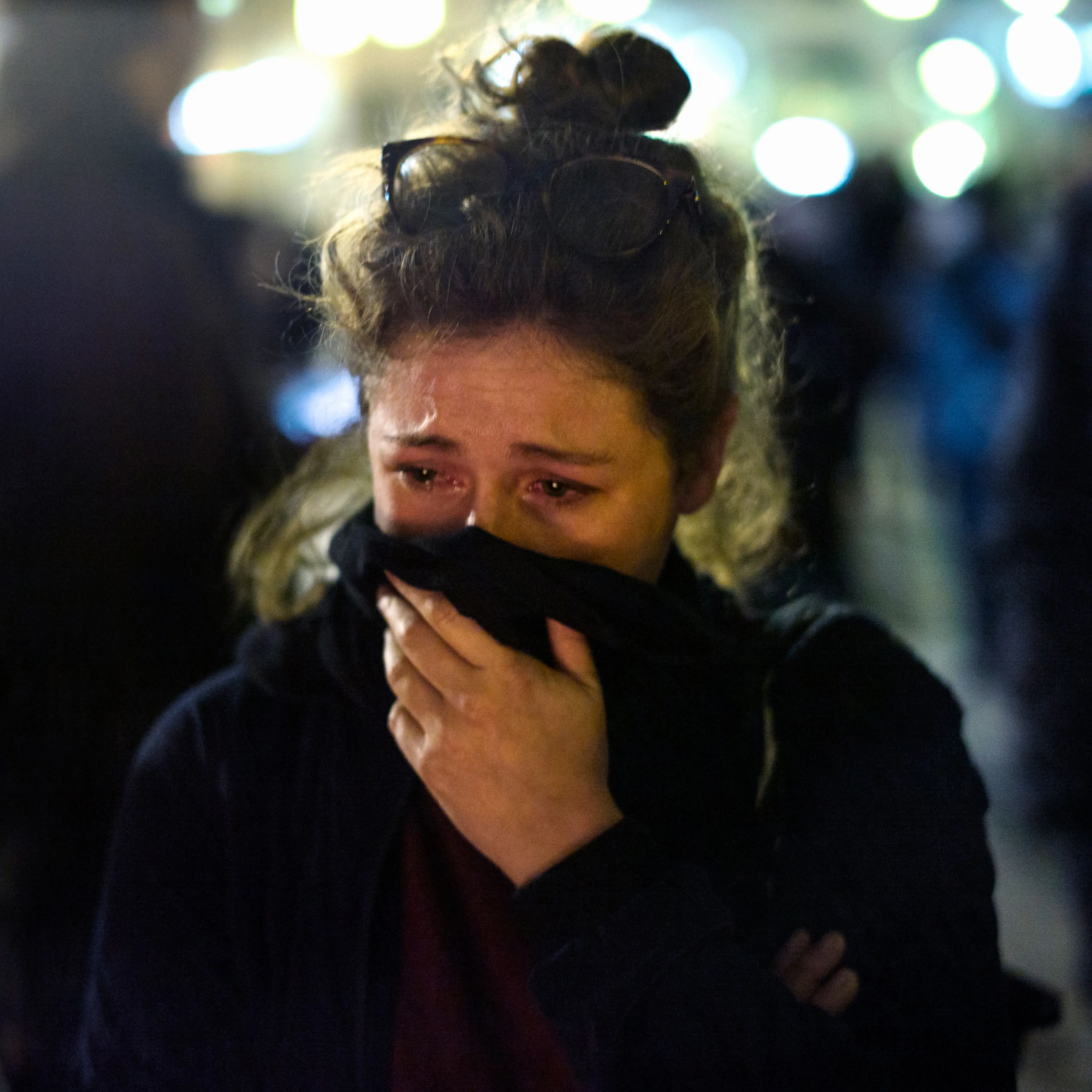 Paris Mourners on Place de la Republique