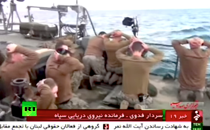 Some of the 10 U.S. sailors detained by Iran.