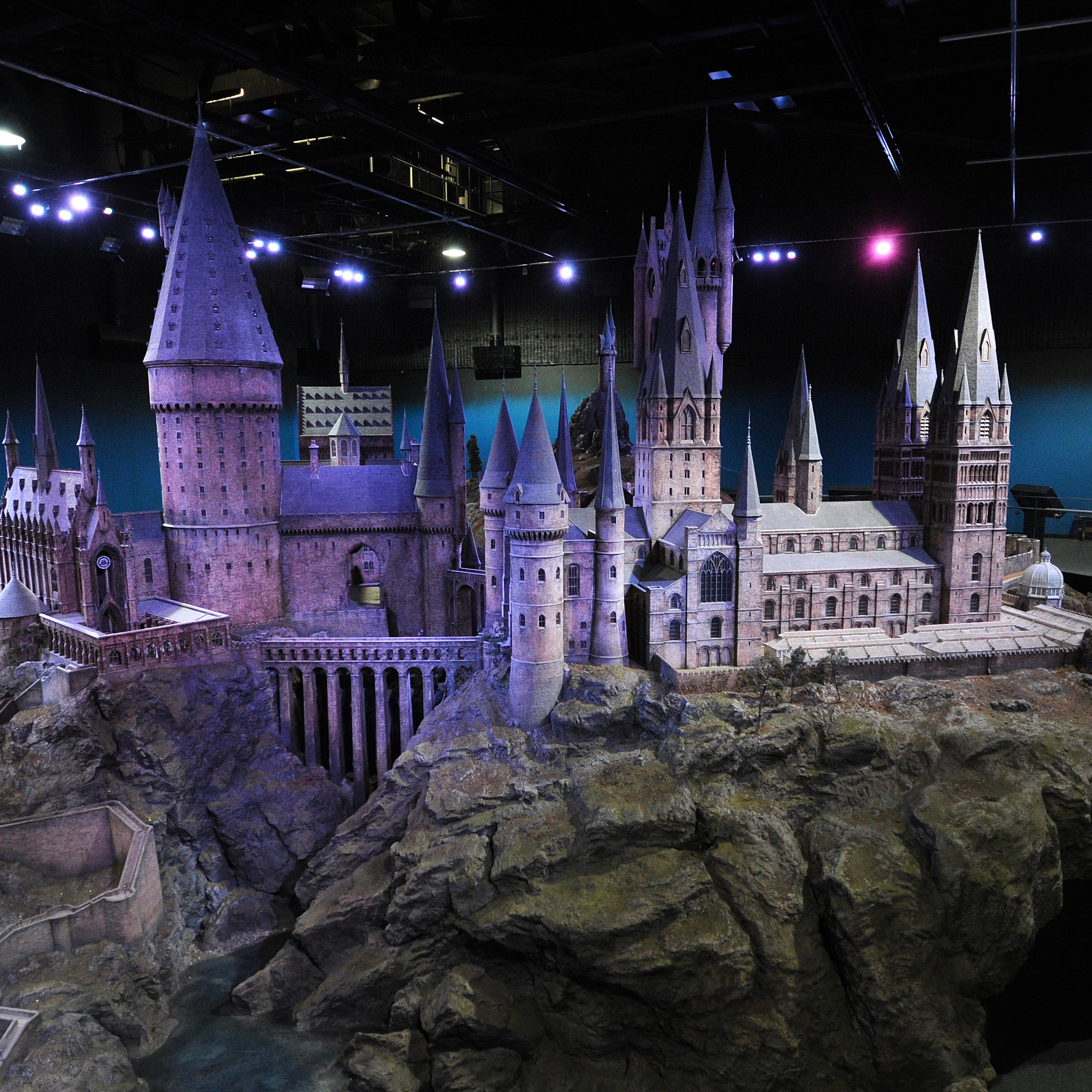 A general view shows a scale model of Hogwarts School of Witchcraft and Wizardry during a preview of the Warner Bros Harry Potter studio tour "The Making of Harry Potter" in north London on March 26, 2012.