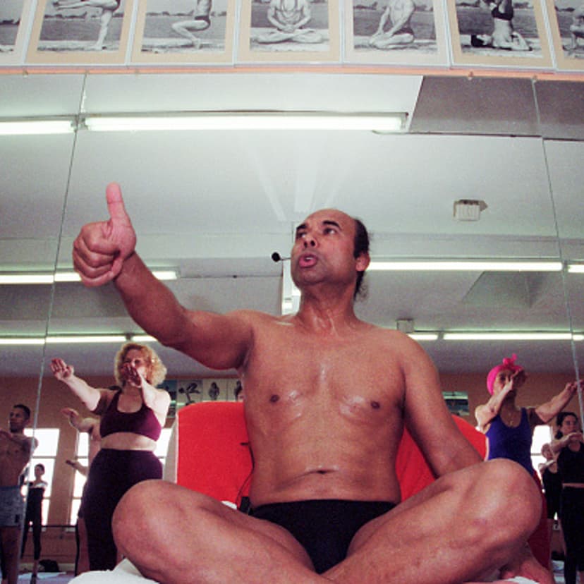 Bikram Choudhury Teaches Yoga Class