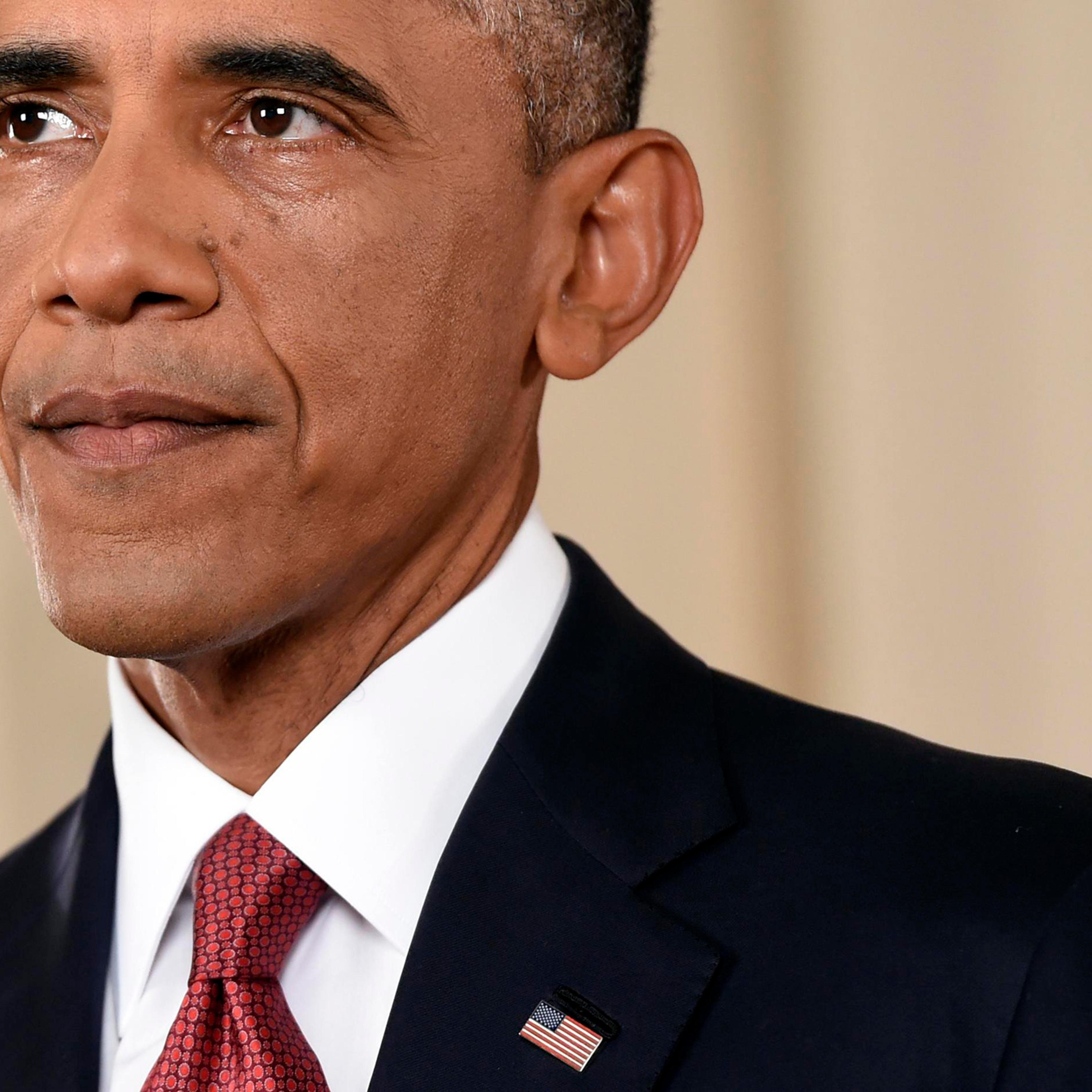 President Barack Obama delivers a live televised address to the nation on his plans for military action against the Islamic State, from the Cross Hall of the White House in Washington Sept. 10, 2014.