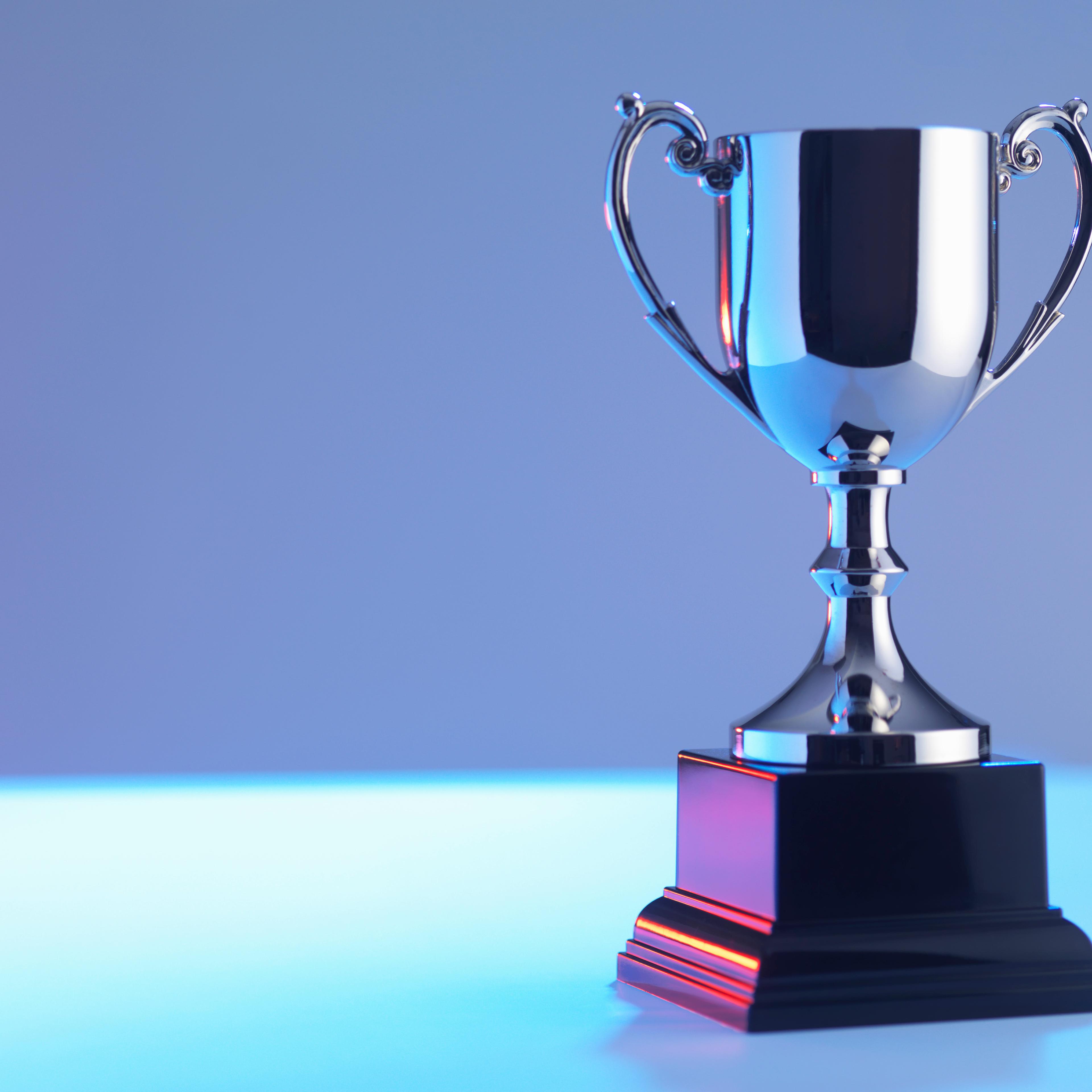 Trophy at award ceremony
