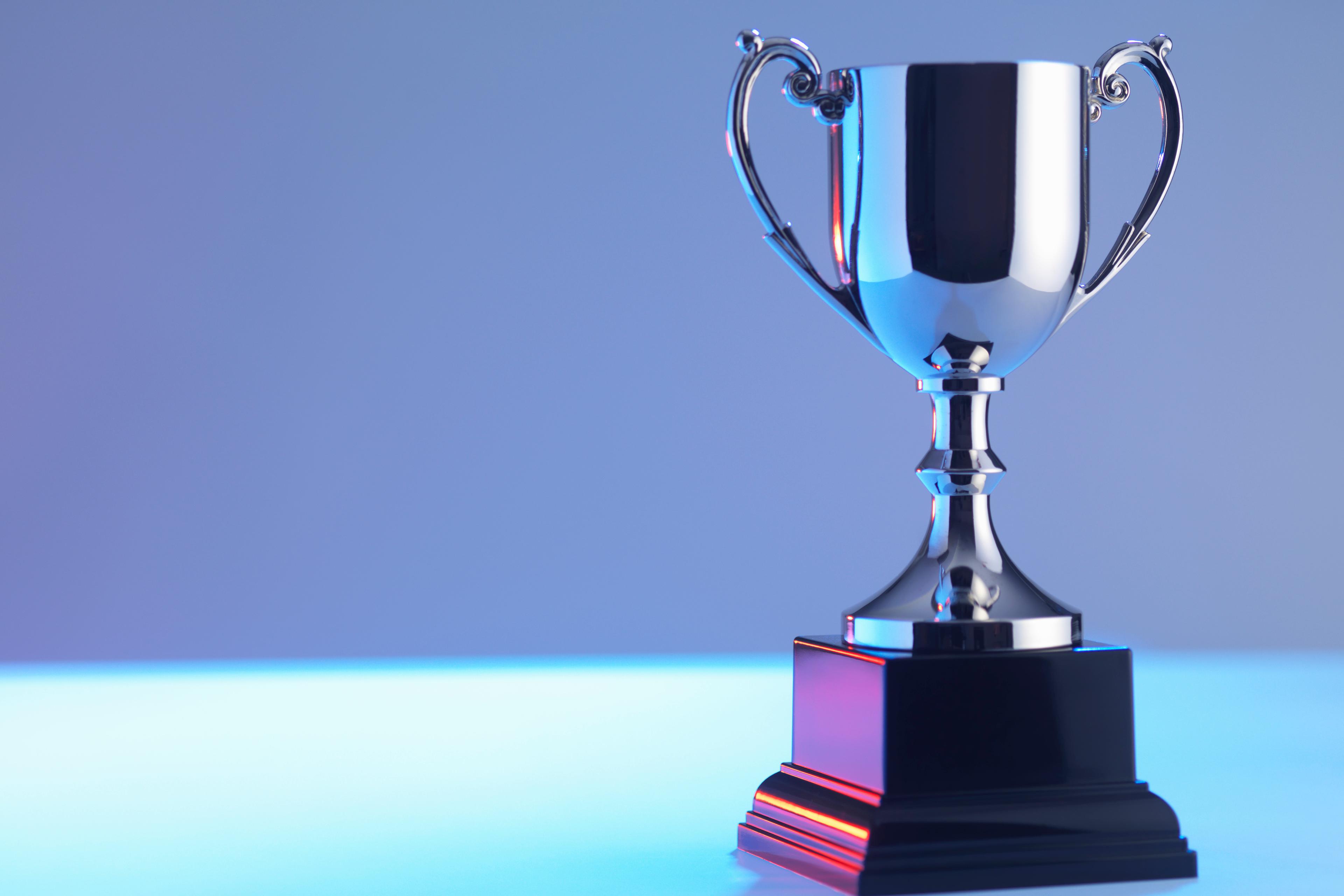 Trophy at award ceremony