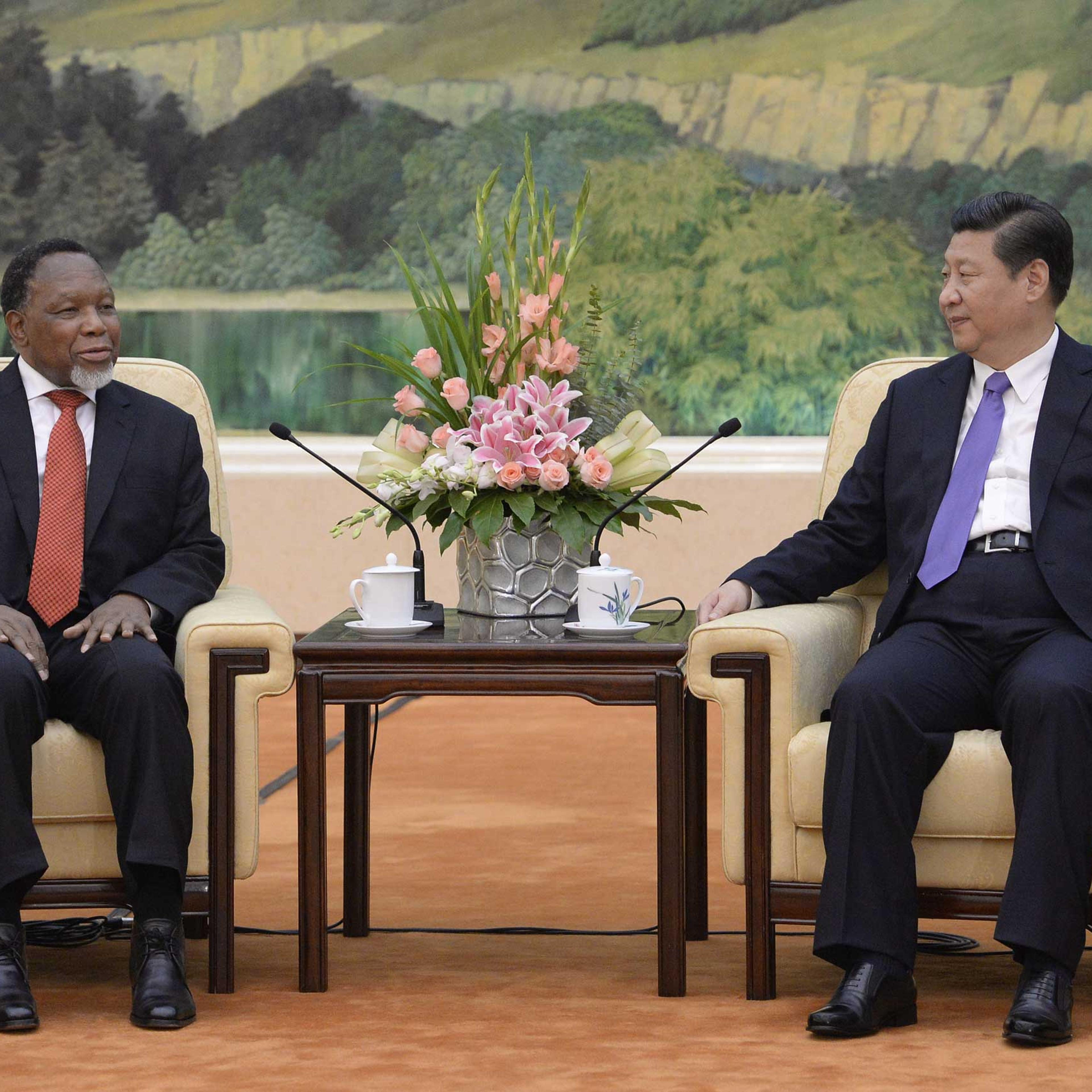 Then-South African Deputy President Kgalema Motlanthe meeting with Chinese President Xi Jinping in Beijing last year. Motlanthe has been announced as the principal of the planned ANC leadership school.