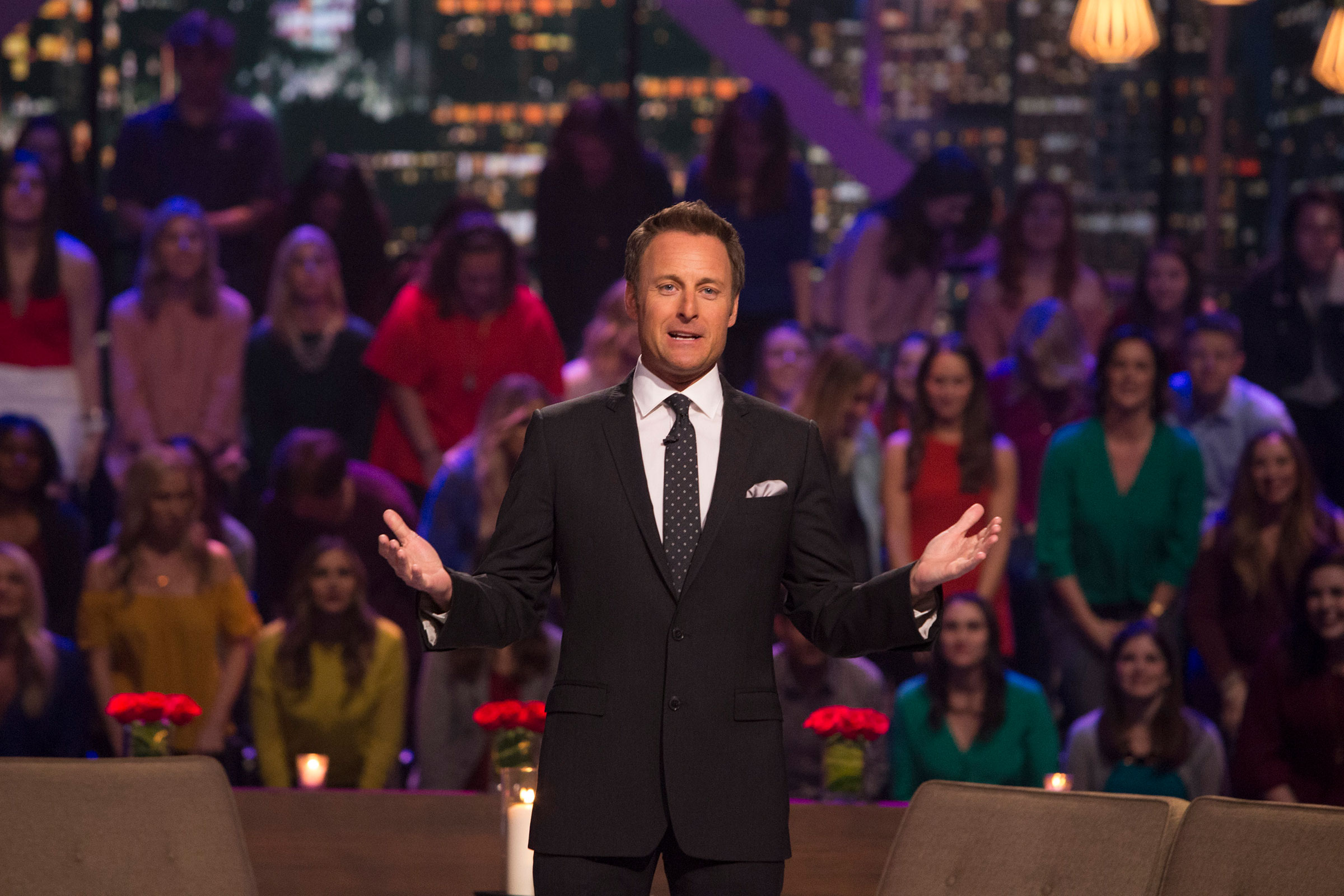 Chris Harrison during the "After the Final Rose" episode of season 22 of the Bachelor in 2018.