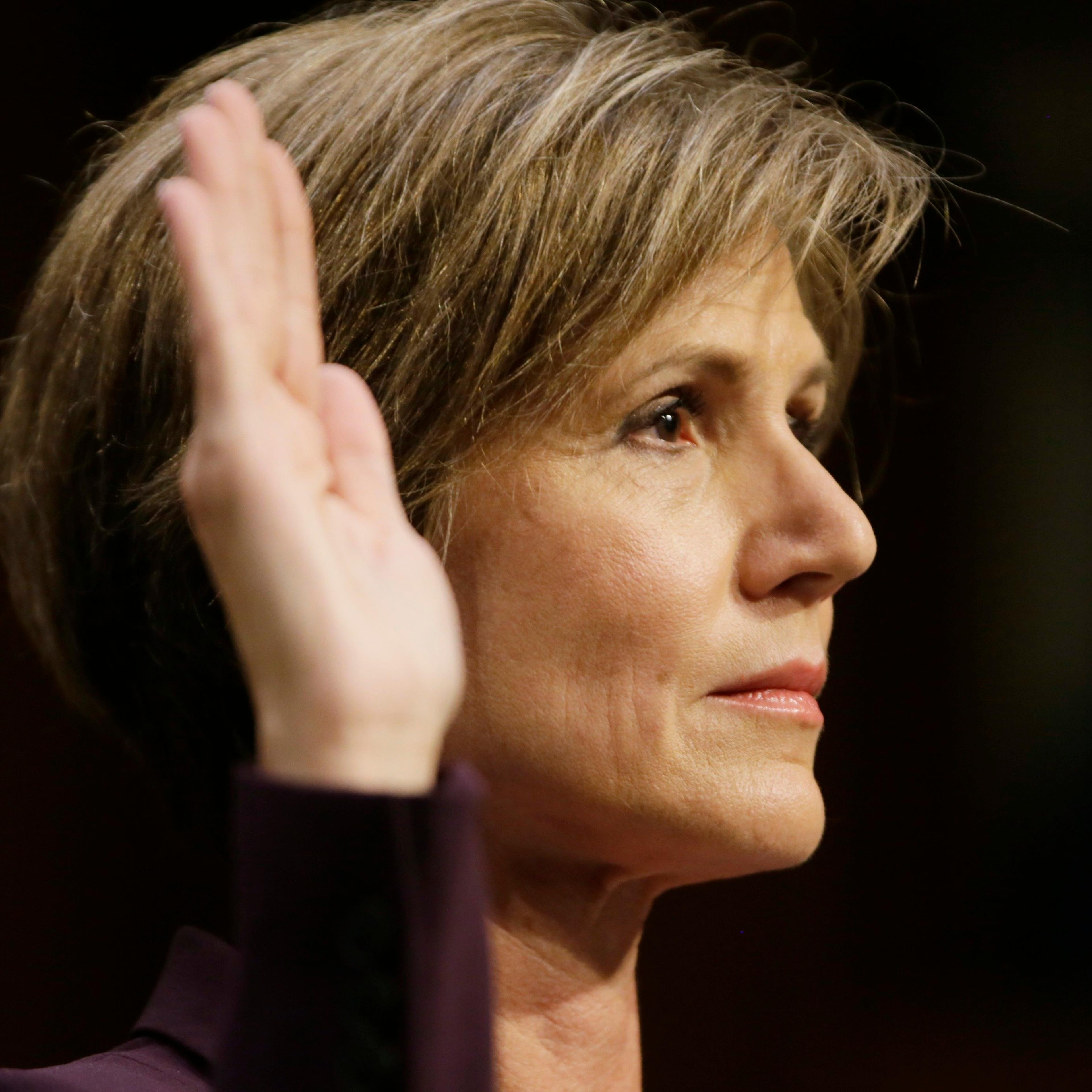 Former Deputy Attorney General Yates is sworn in prior to testifying before a Senate Judiciary Committee hearing on âRussian interference in the 2016 U.S. electionâù on Capitol Hill in Washington