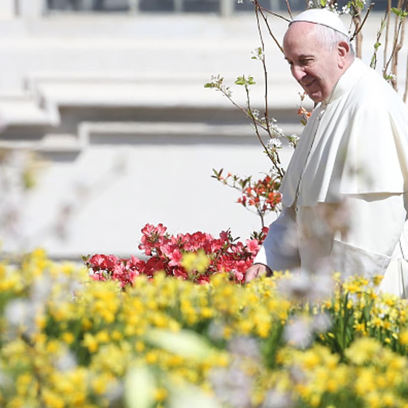 Pope Francis attends his weekly audience in St. Petr's Square on March 30, 2016 in Vatican City, Vatican.