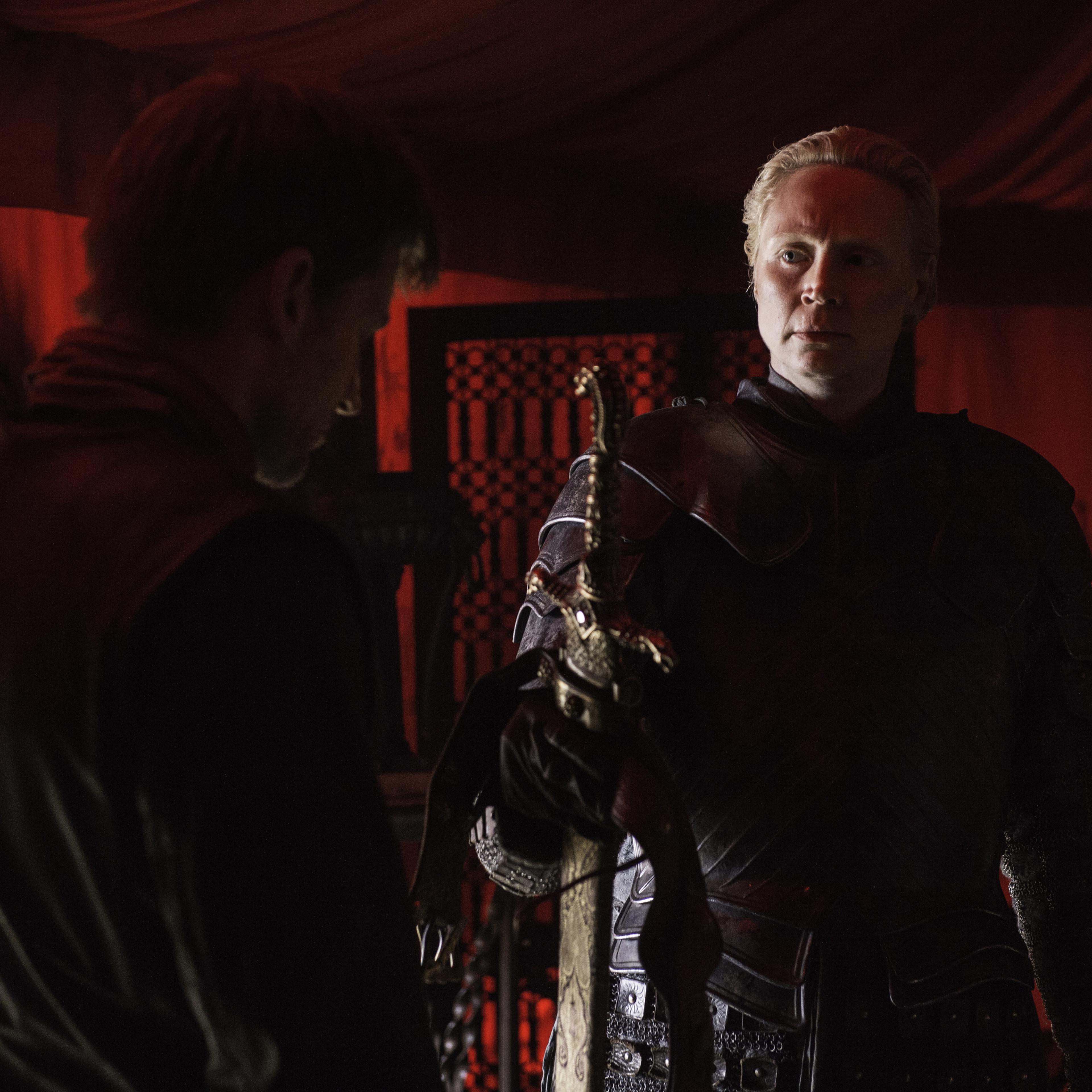 Gwendoline Christie and Nikolaj Coster-Waldau in HBO's Game of Thrones
