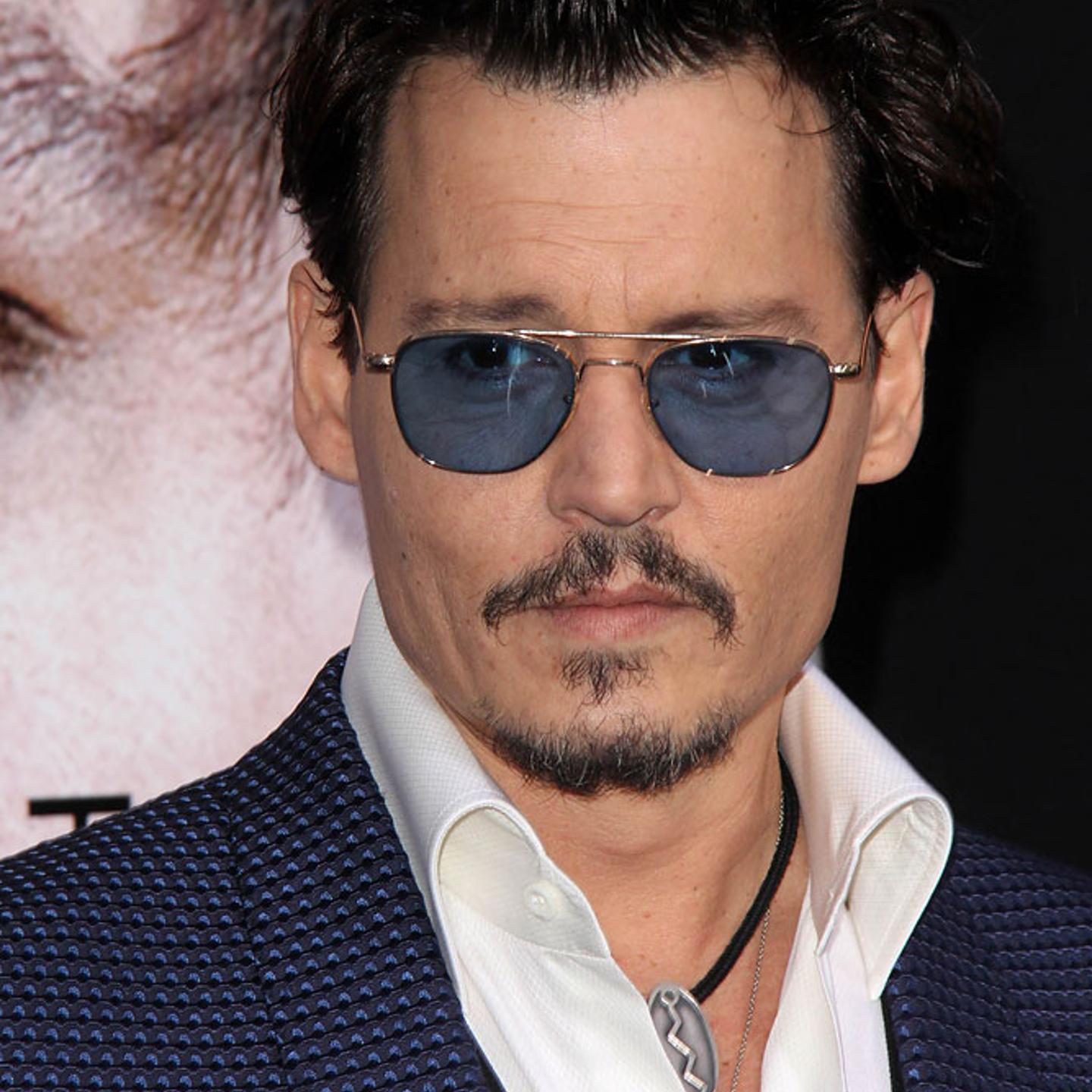 Johnny Depp at the "Transcendence" Premiere at Village Theater in Los Angeles, April 10. 2014.