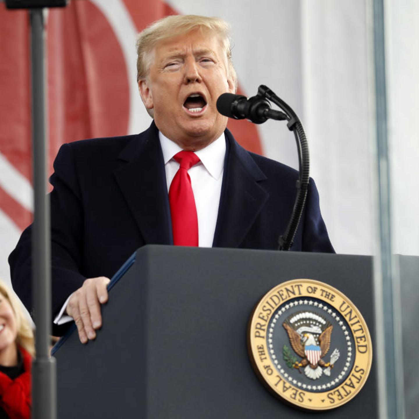 President Trump Addresses Demonstrators At The March For Life Rally