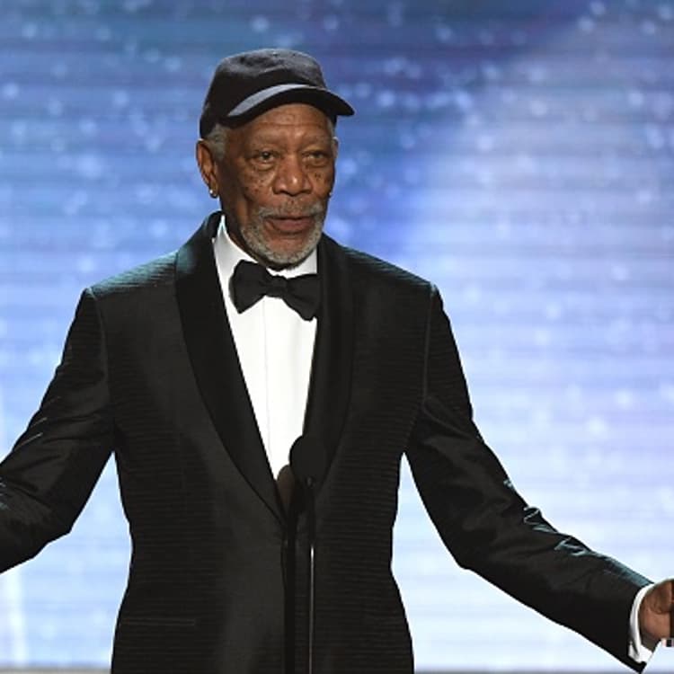 Morgan Freeman accepts the Lifetime Achievement Award onstage during the 24th Annual Screen Actors Guild Awards on January 21, 2018.