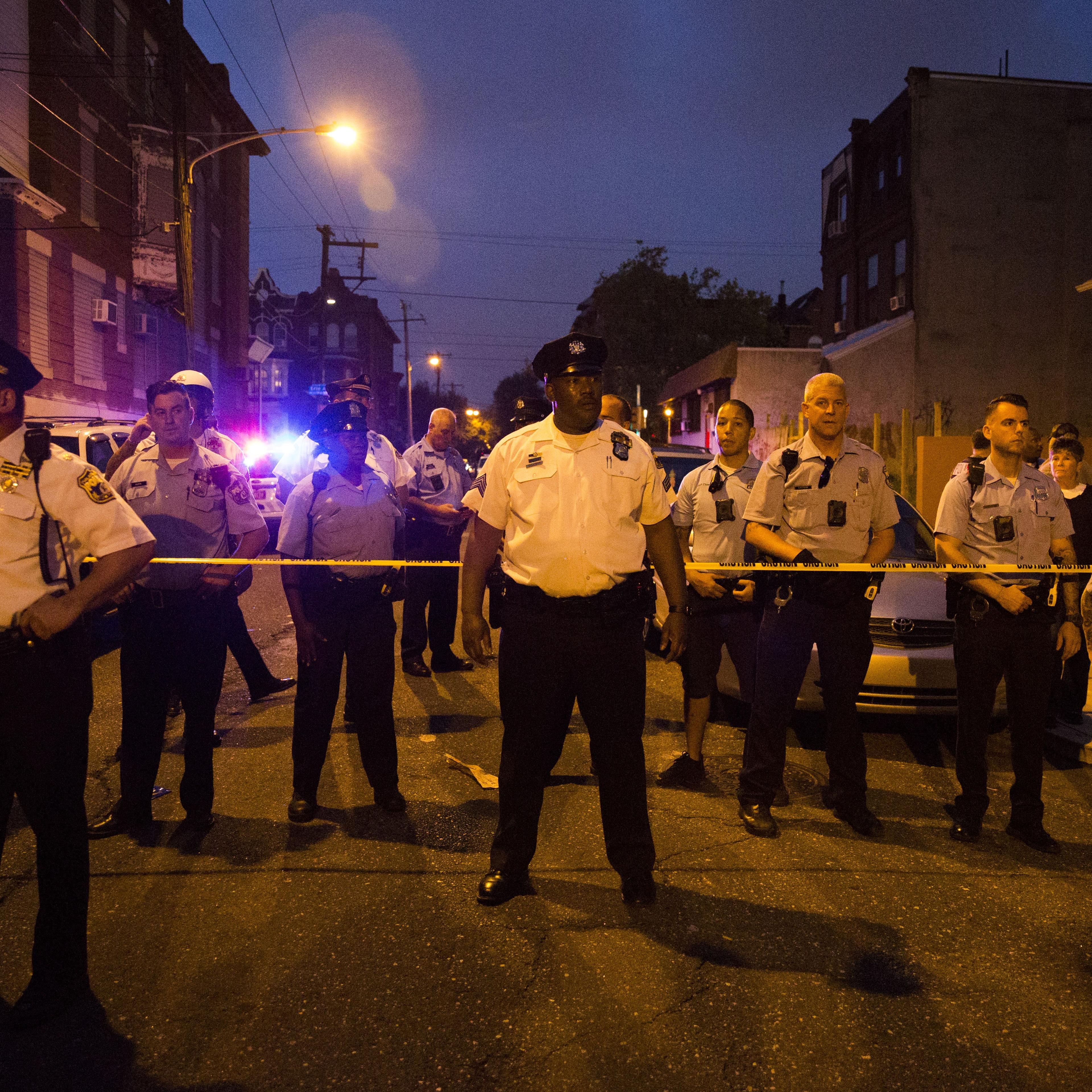 Several police officers have been shot by a gunman in Philadelphia
