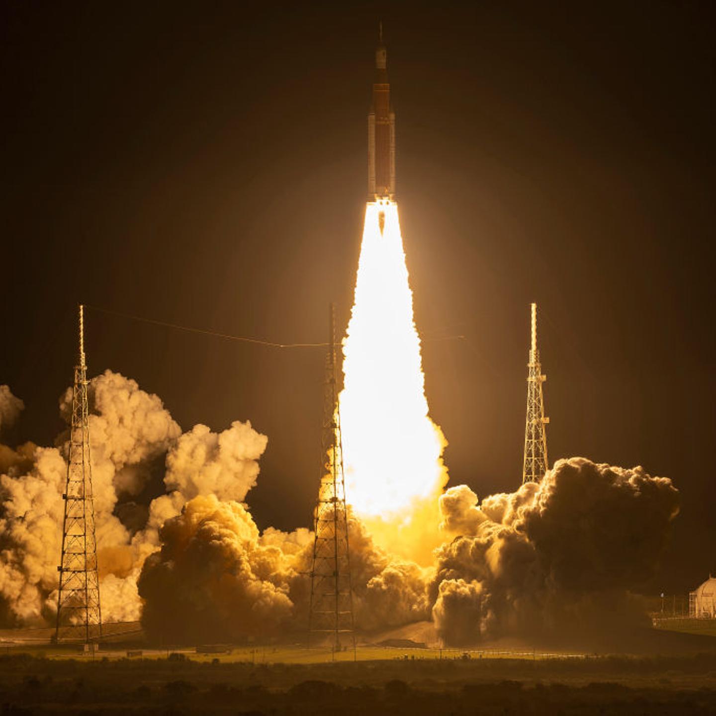NASA’s Artemis I Space Launch System (SLS) rocket launched at NASA's Kennedy Space Center on Nov. 16, 2022 in Cape Canaveral, Florida.