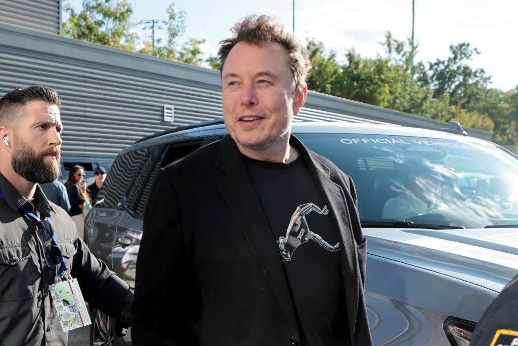 Elon Musk attends the men's final of the 2024 U.S. Open Tennis Championships at the USTA Billie Jean King Tennis Center in New York City on Sept. 8, 2024.