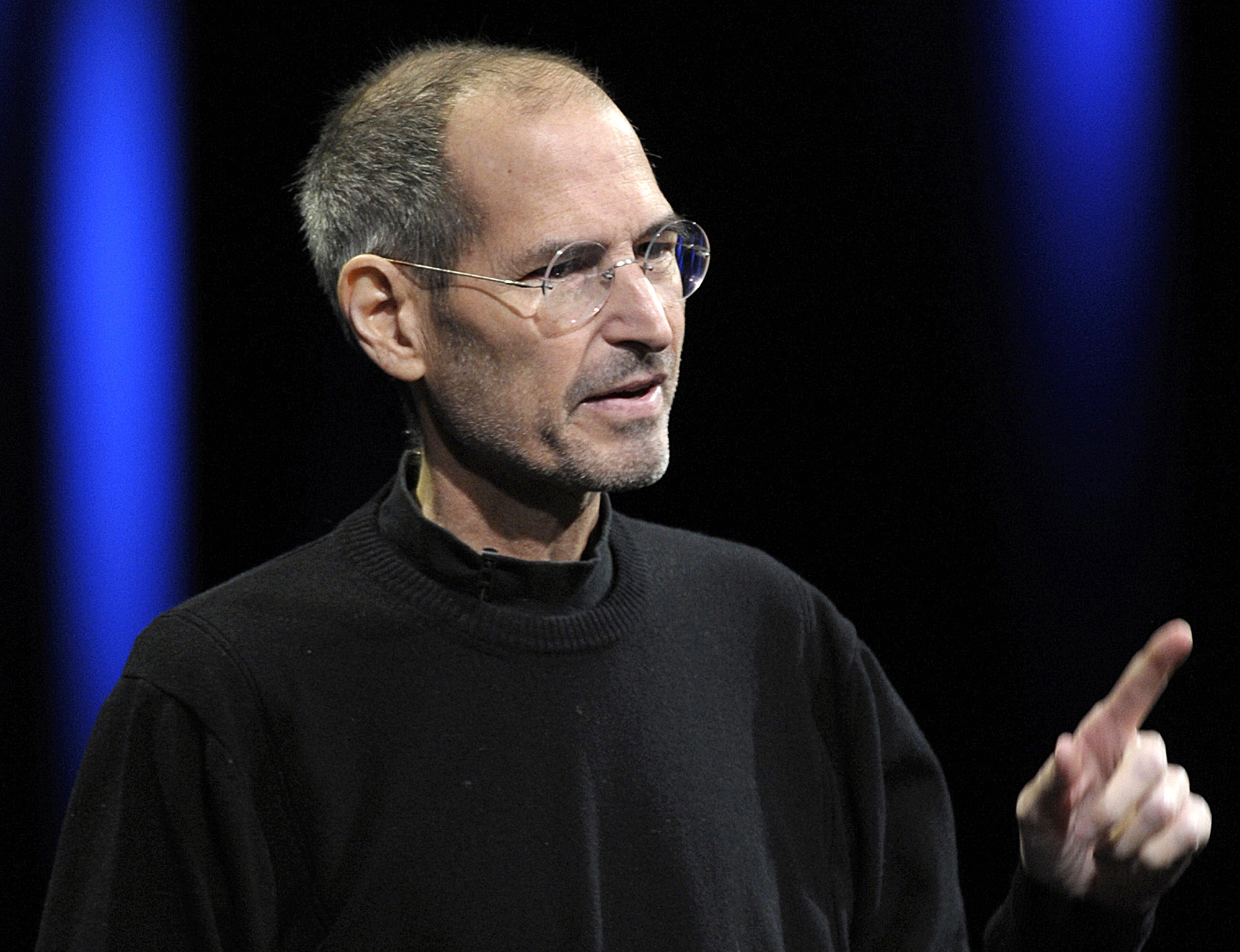 Steve Jobs at the Apple Worldwide Developers Conference 2011 in San Francisco on June 6, 2011.