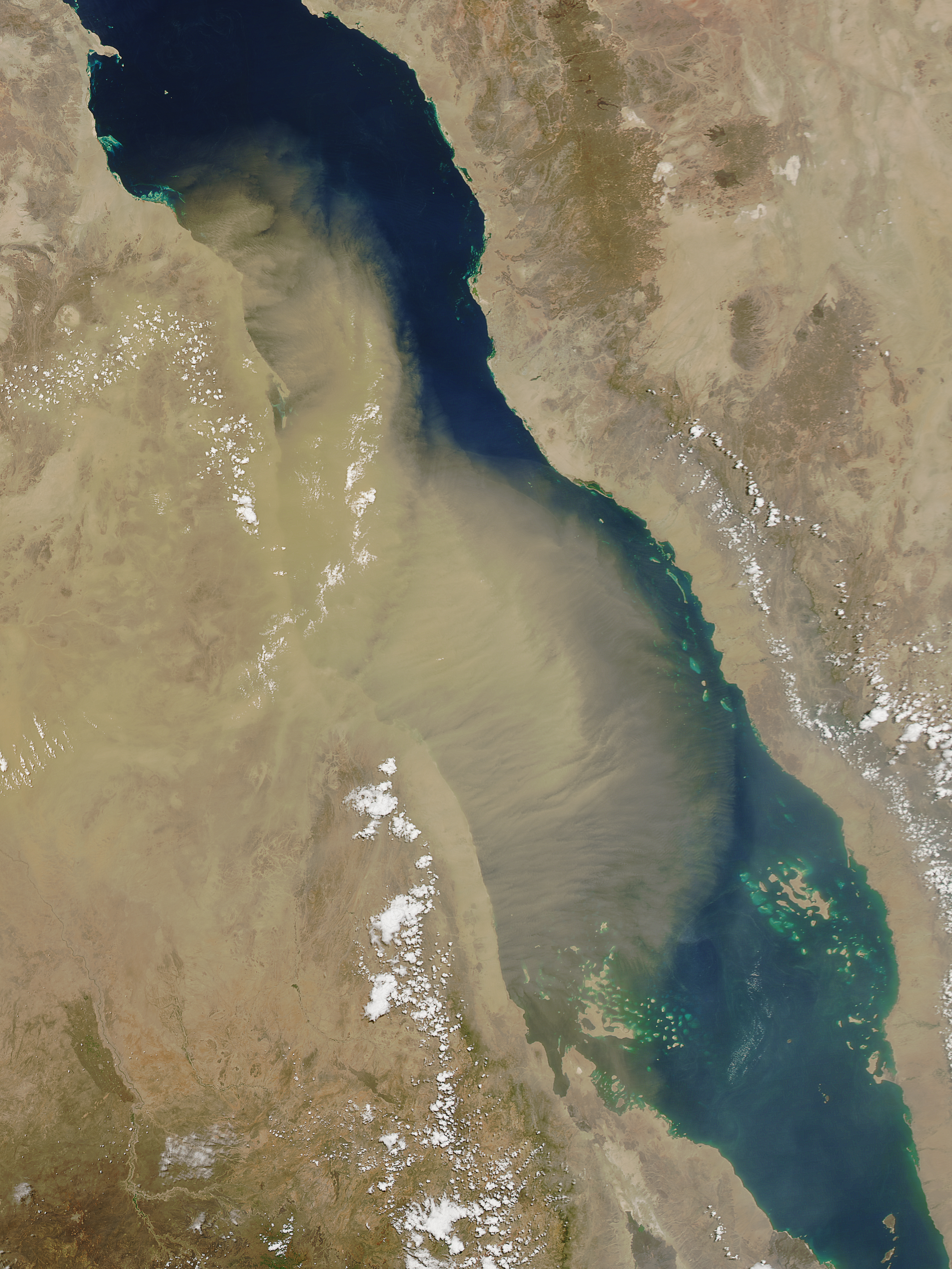 Dust over the Red Sea on June 15, 2016.