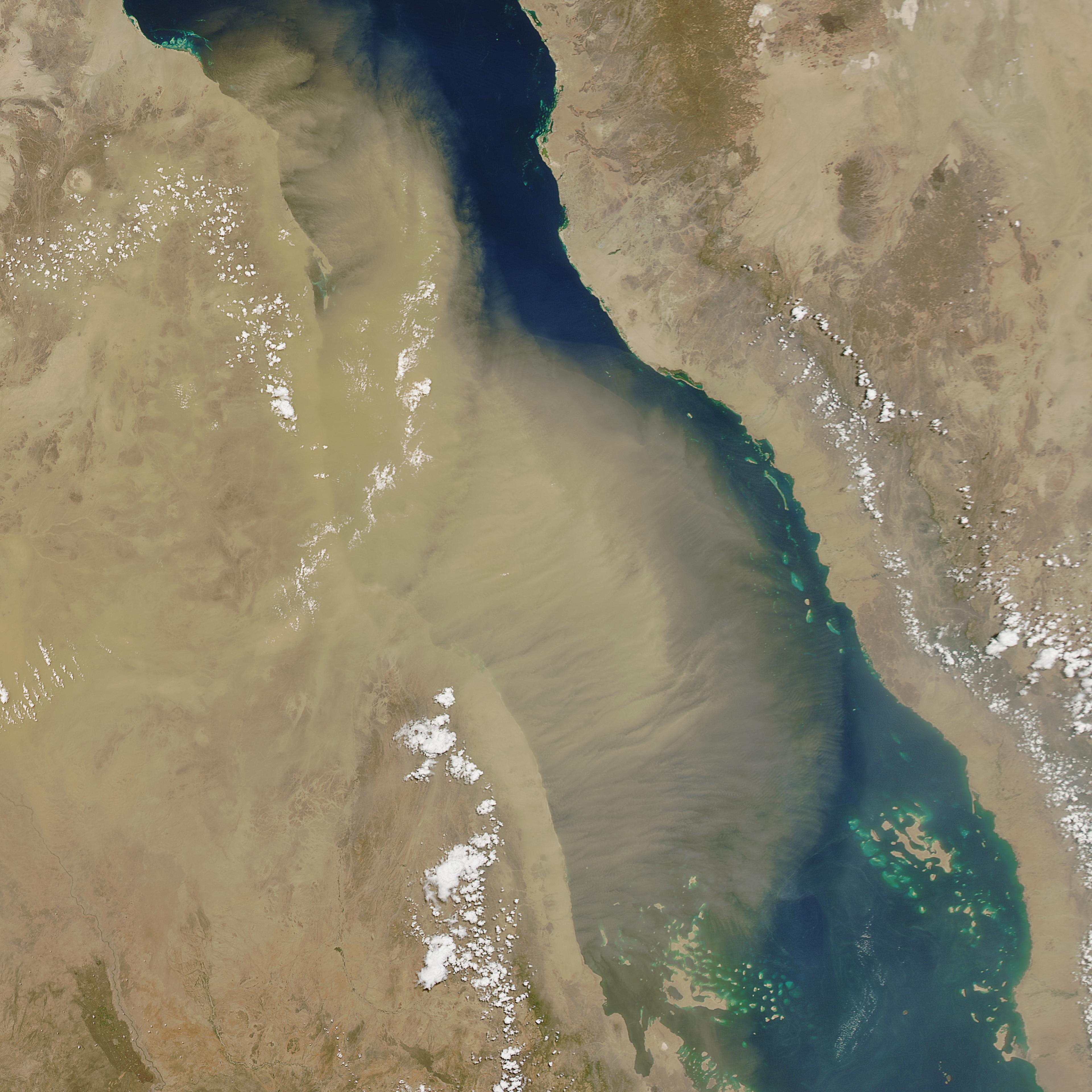 Dust over the Red Sea on June 15, 2016.