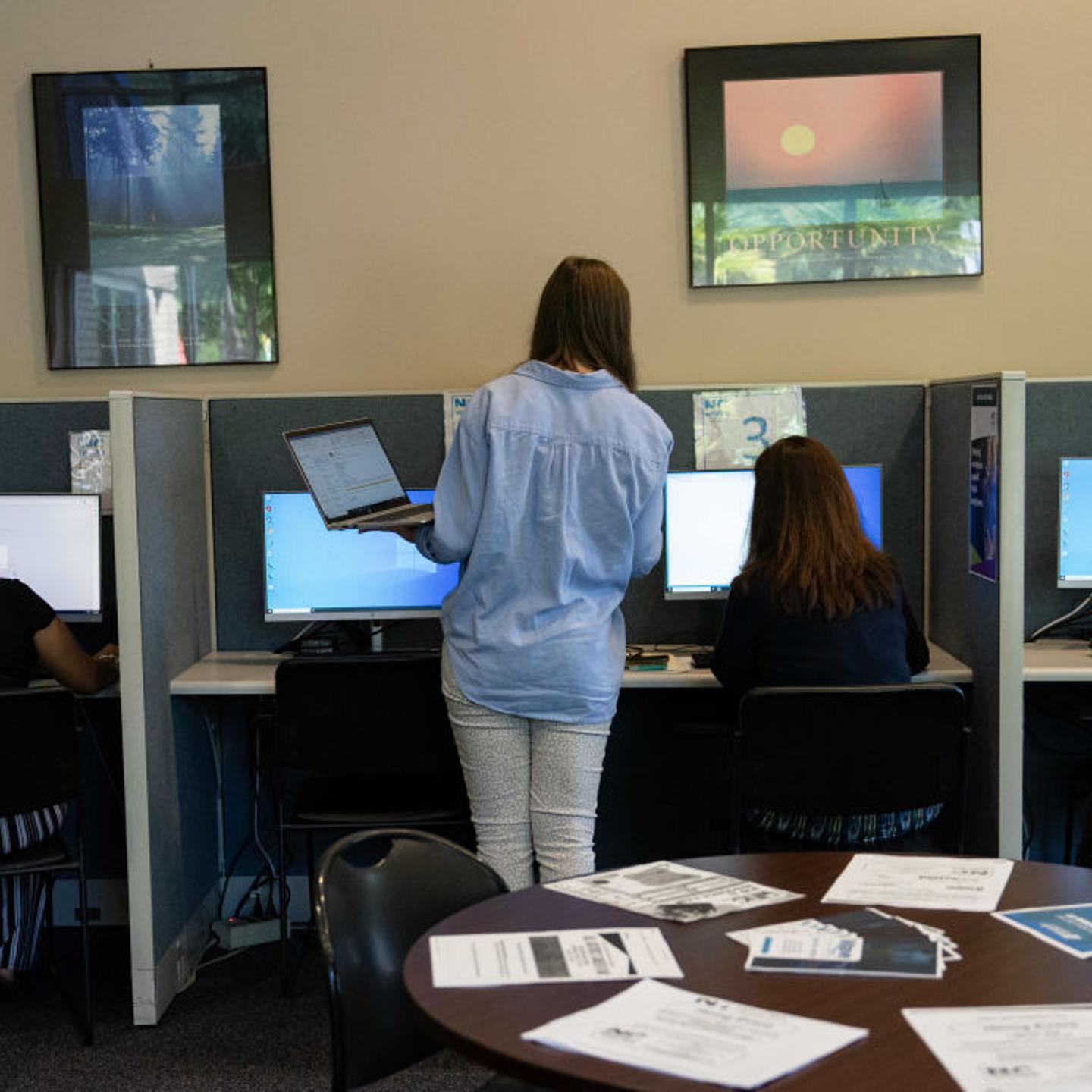 Attendees At Career Fairs Ahead Of Jobless Claims