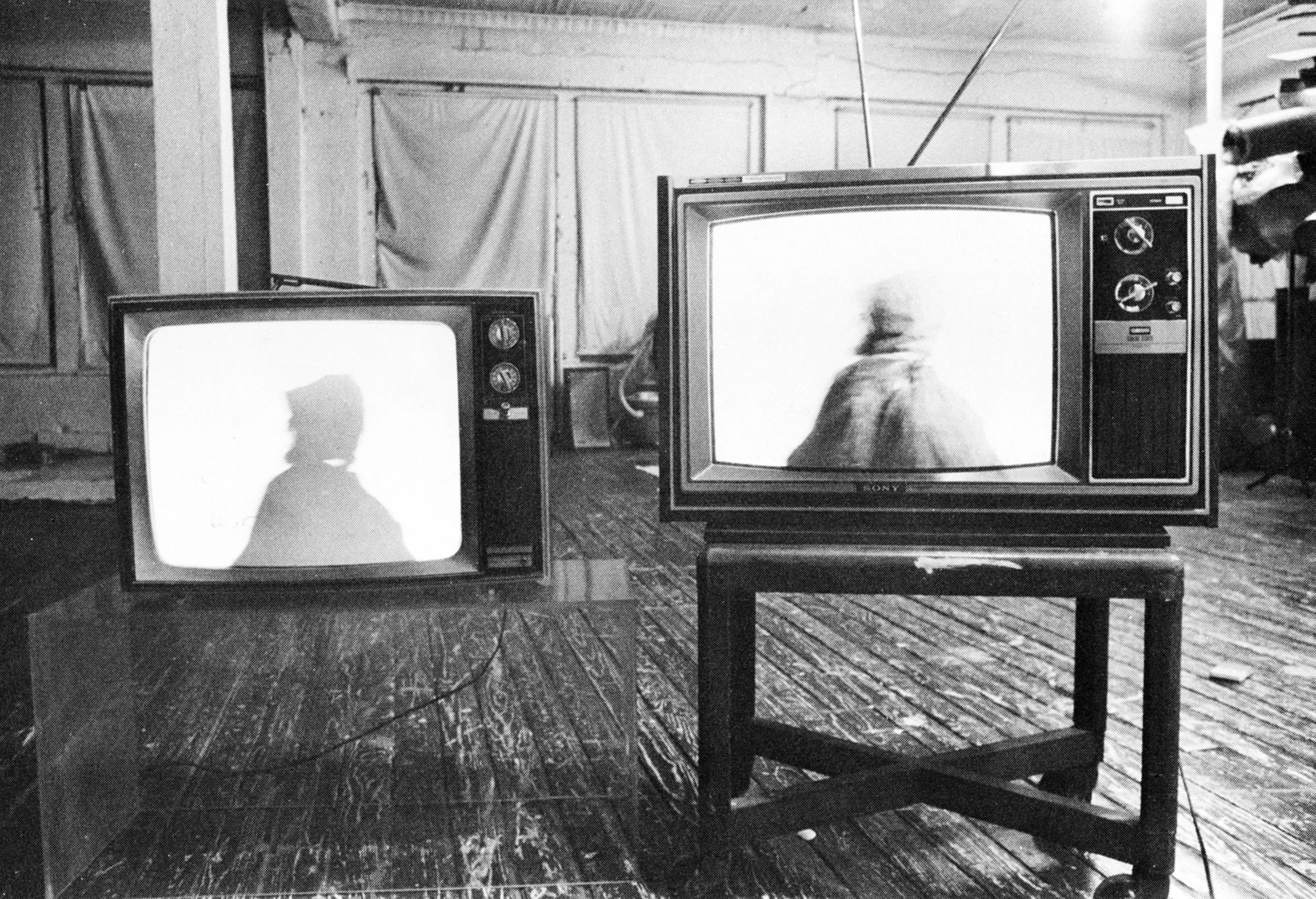 Howardena Pindell (American, born 1943). Installation view of Free, White and 21, 1980. In Dialectics of Isolation: An Exhibition of Third World Women Artists of the United States, A.I.R. Gallery (September 2ñ20, 1980). 12 min.15 sec. Courtesy of the art