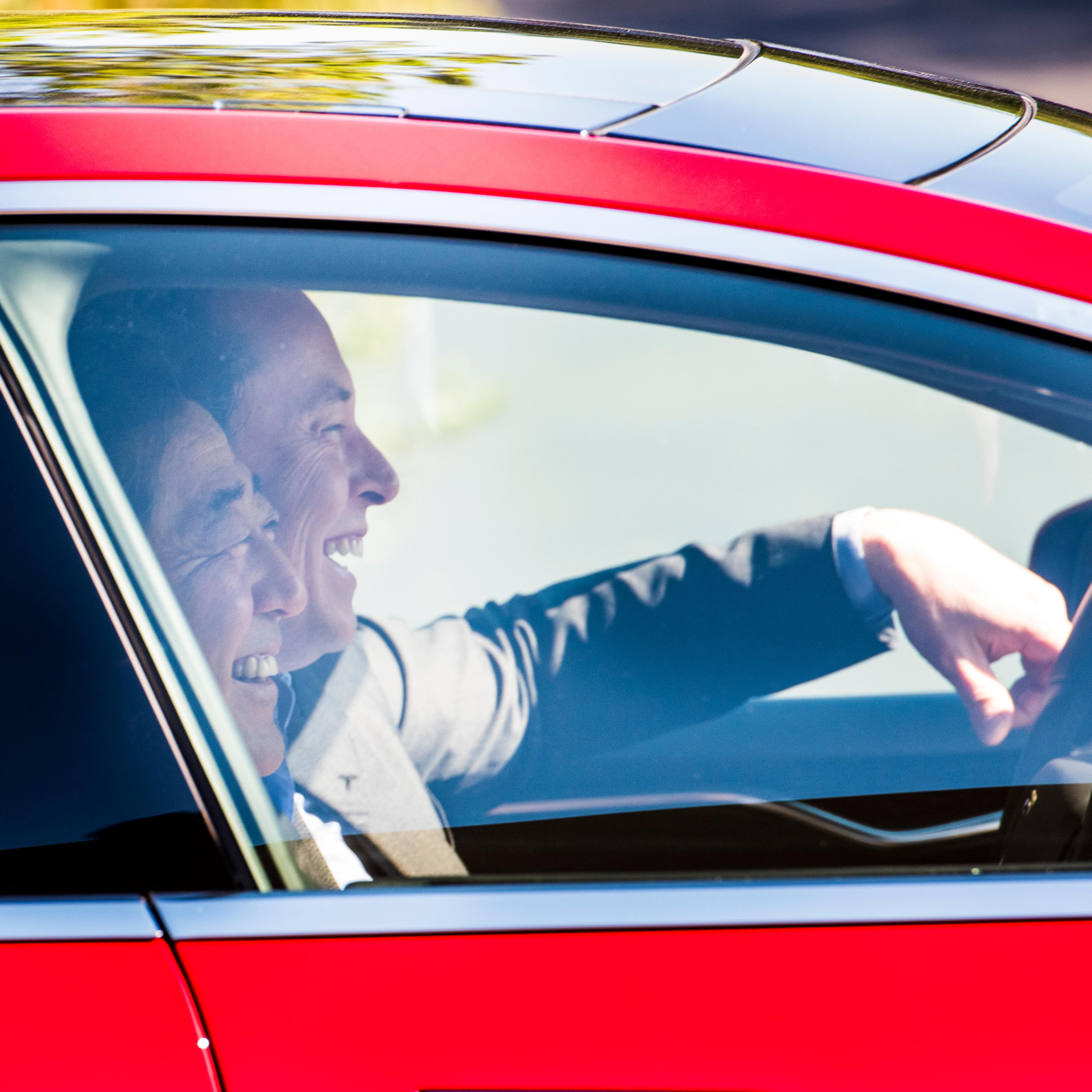 Japan Prime Minister Shinzo Abe Meets With Tesla Motors Inc. Chief Executive Officer Elon Musk
