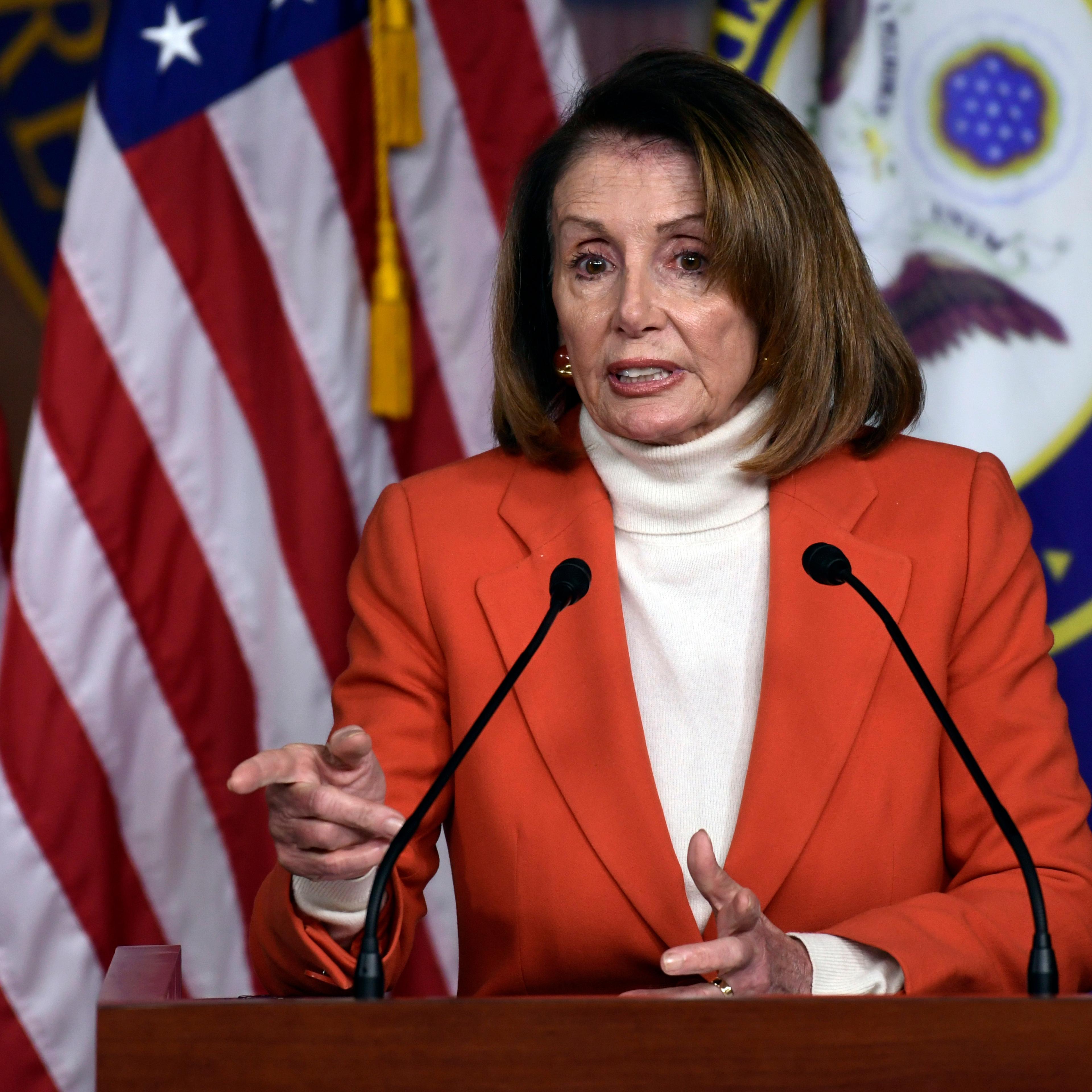 House Minority Leader Nancy Pelosi, speaks during a news conference