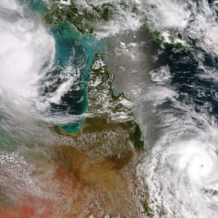Cyclones Lam and Marcia Head Onshore in Australia