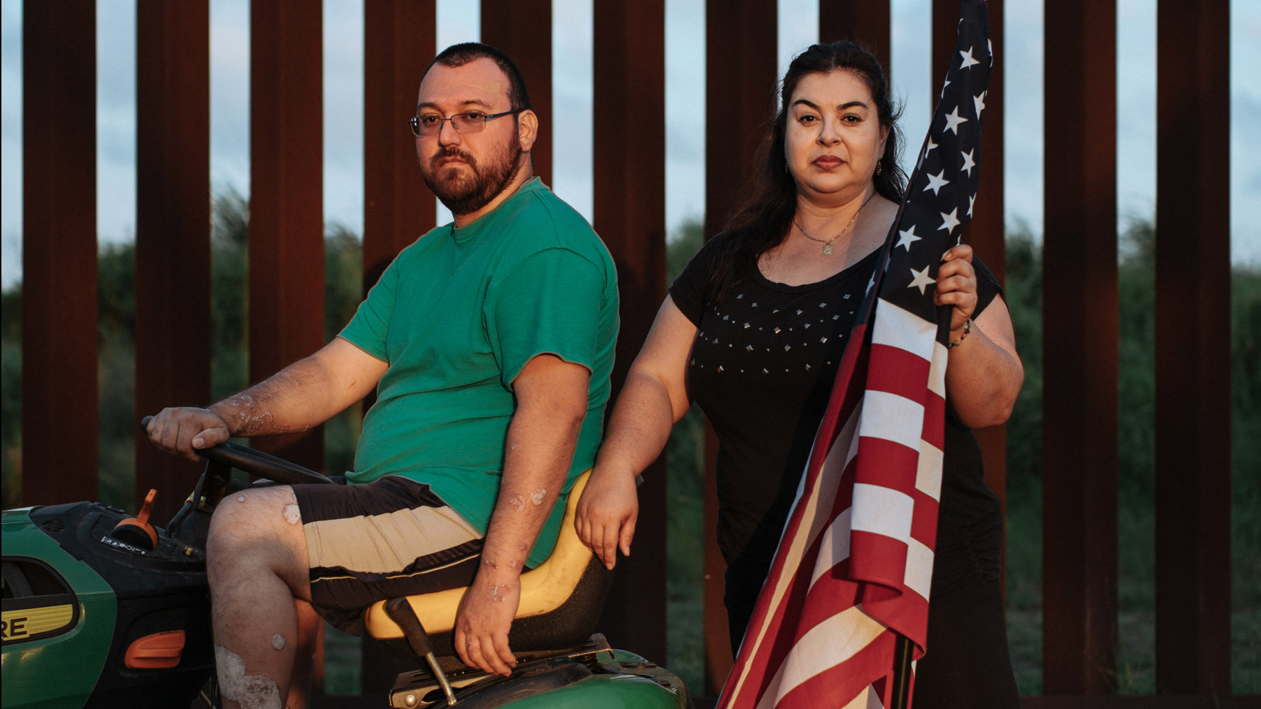 The Solis Family in Their Backyard, South Point, Texas