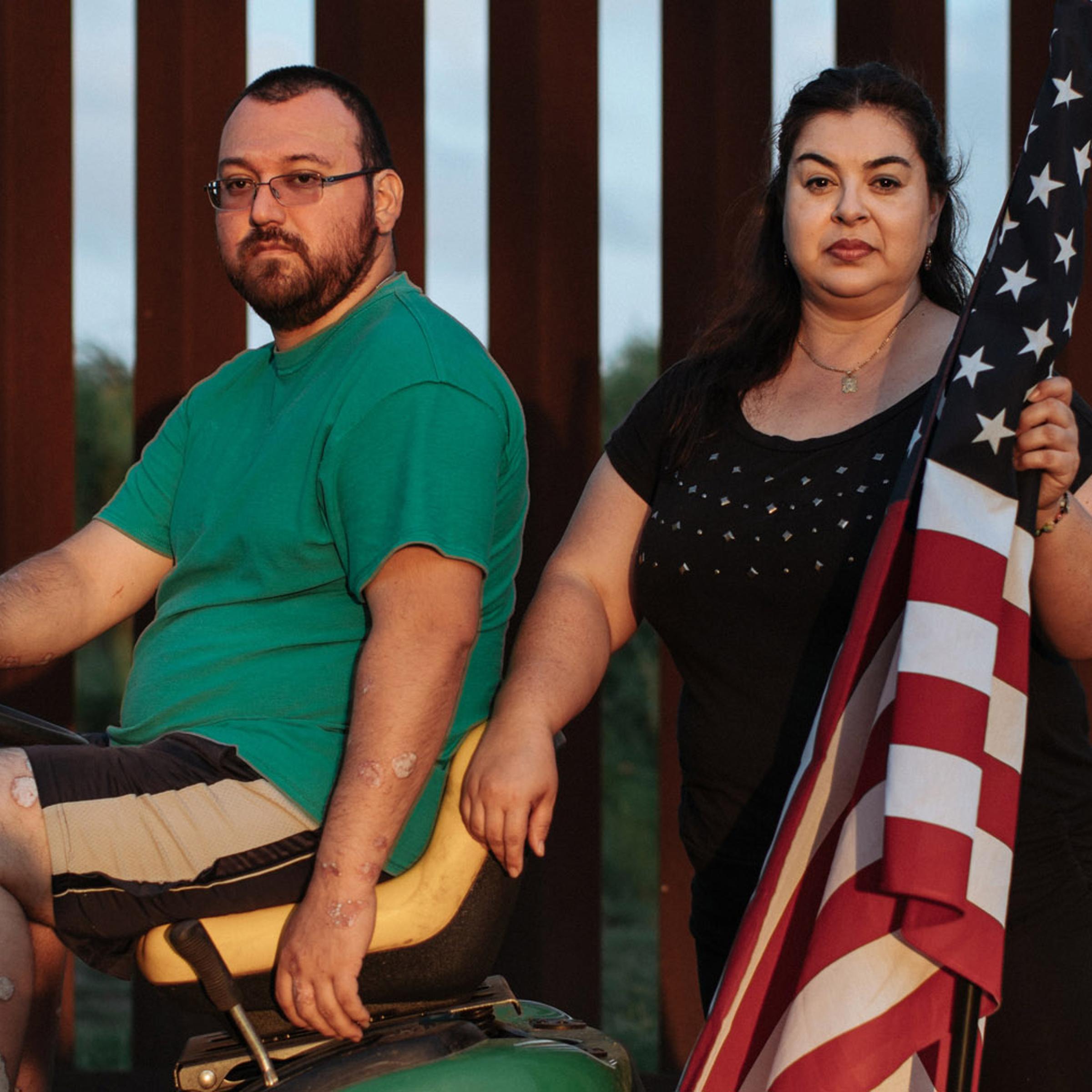 The Solis Family in Their Backyard, South Point, Texas