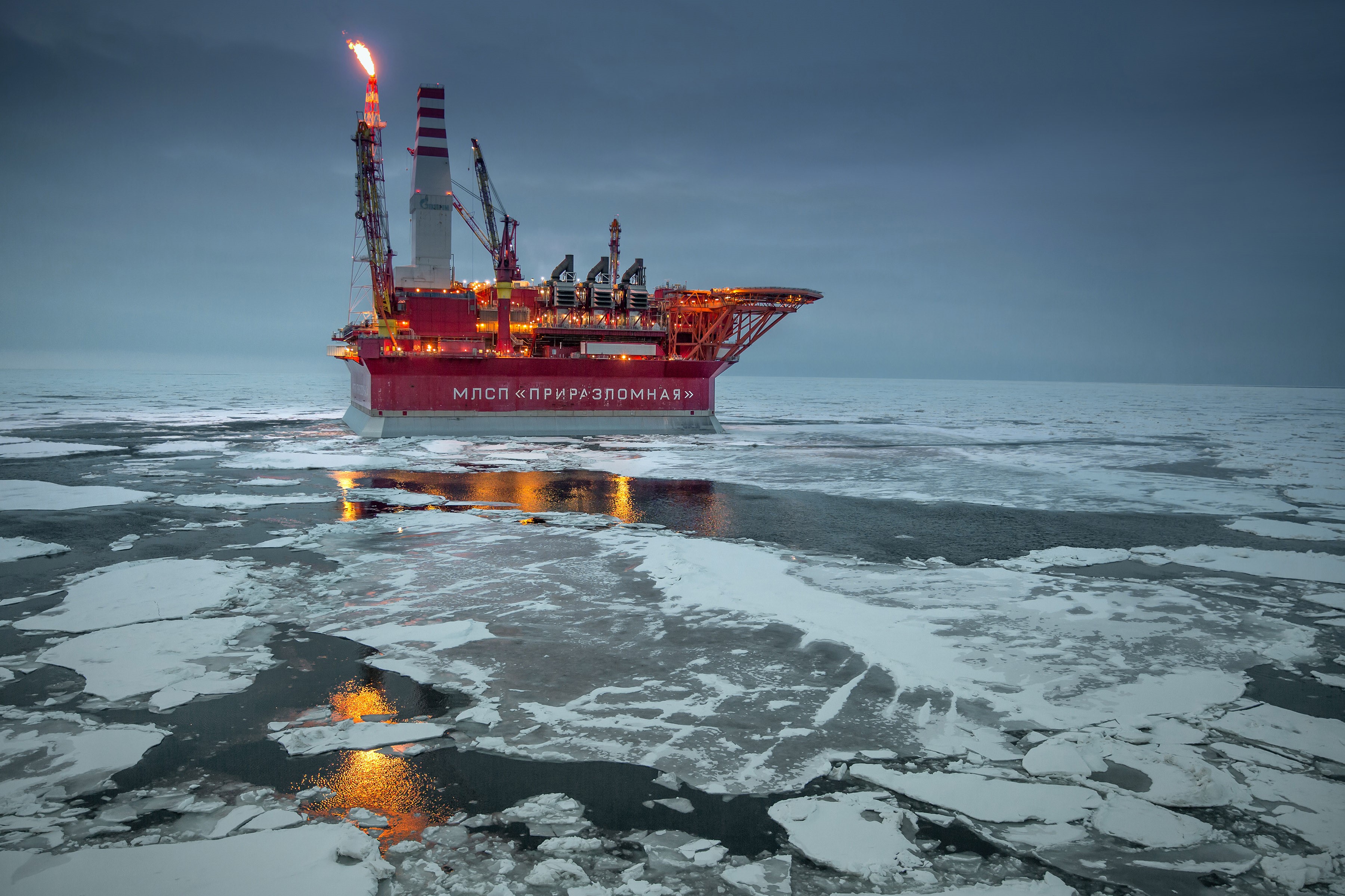 The Prirazlomnaya offshore ice-resistant oil-producing platform