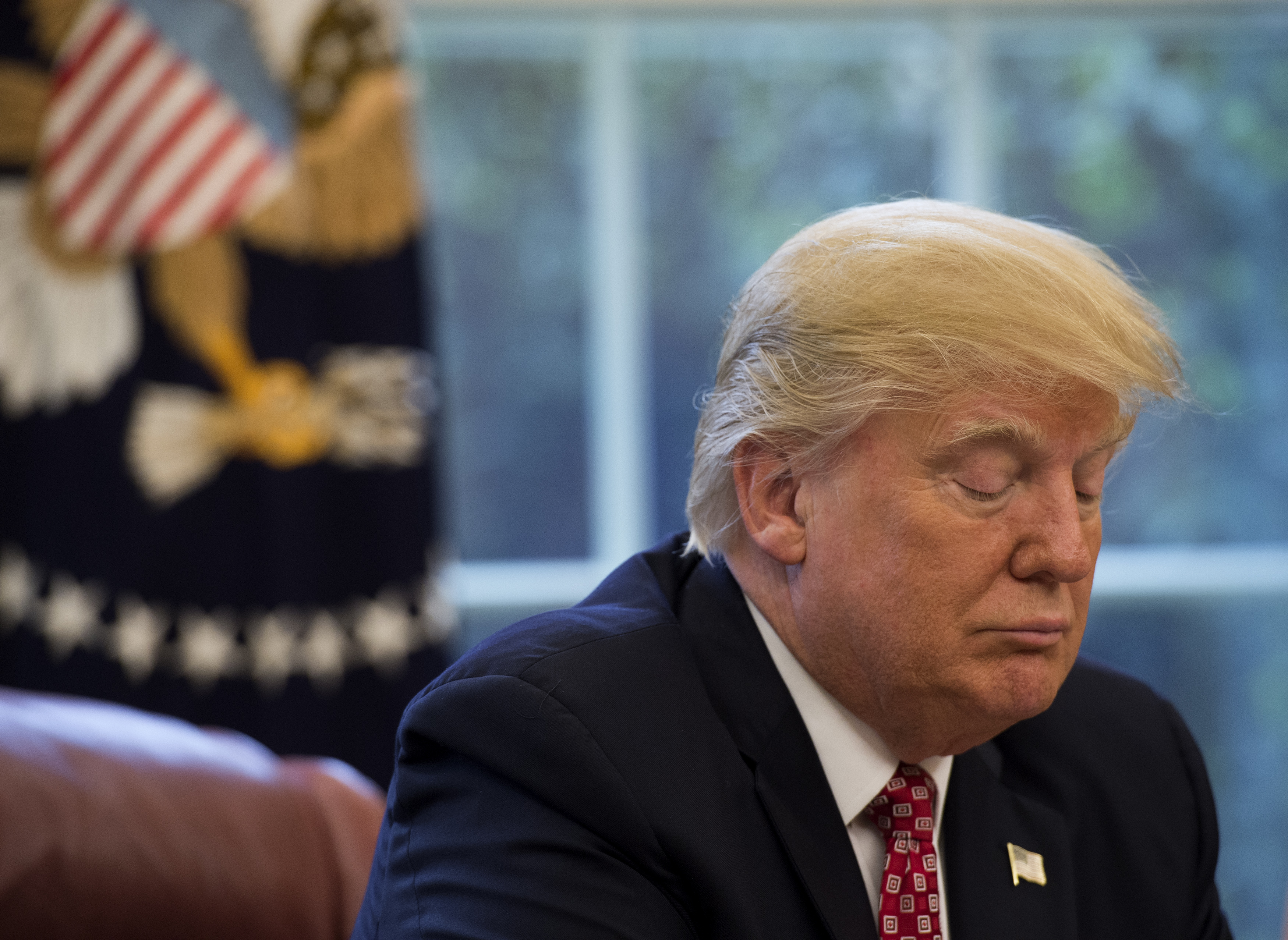 President Trump Holds Video Conference With NASA Astronauts Aboard The International Space Station